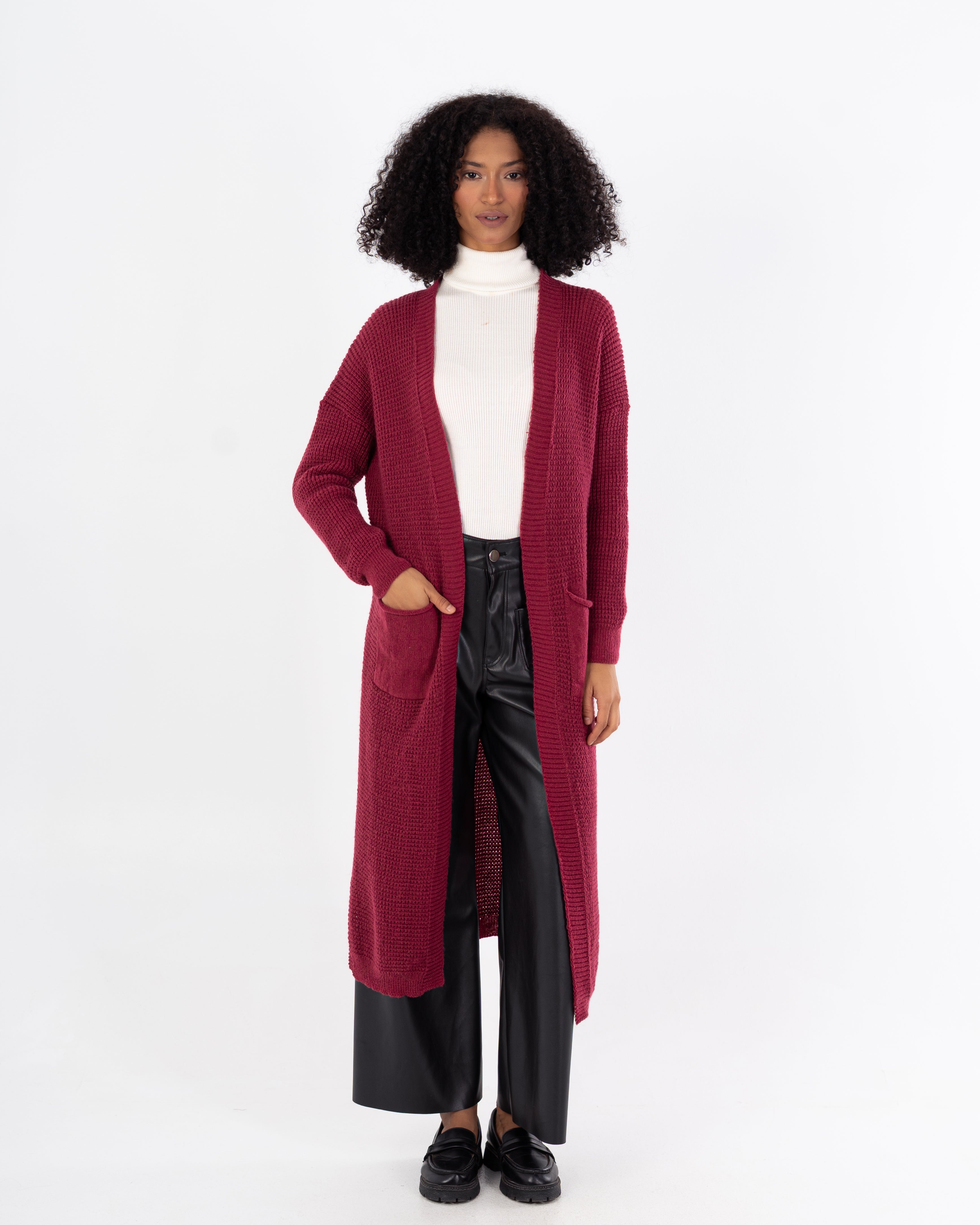 Knitwear Cardigan - (With Two Pockets) Cuffs