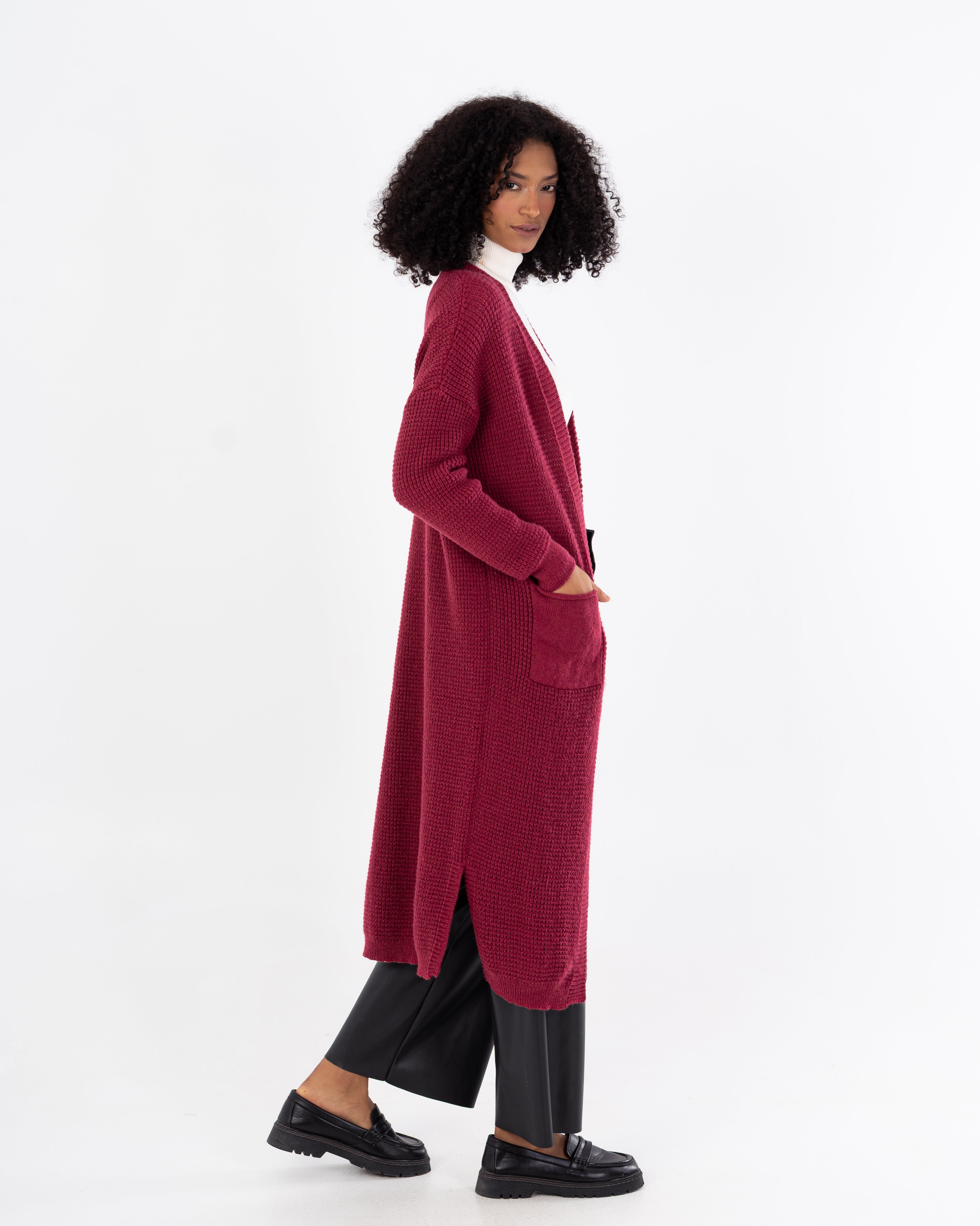 Knitwear Cardigan - (With Two Pockets) Cuffs