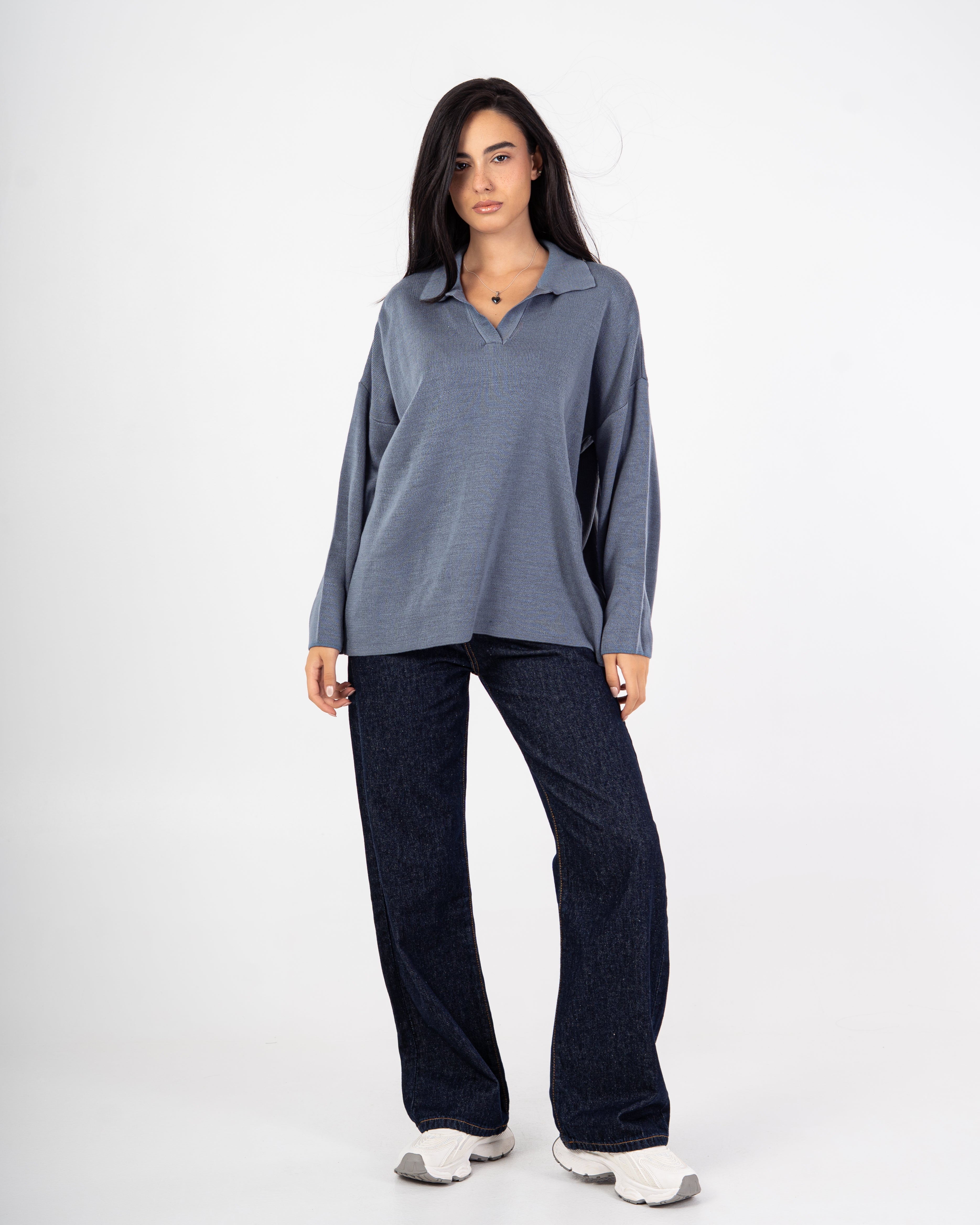 Plain Knitwear Pullover