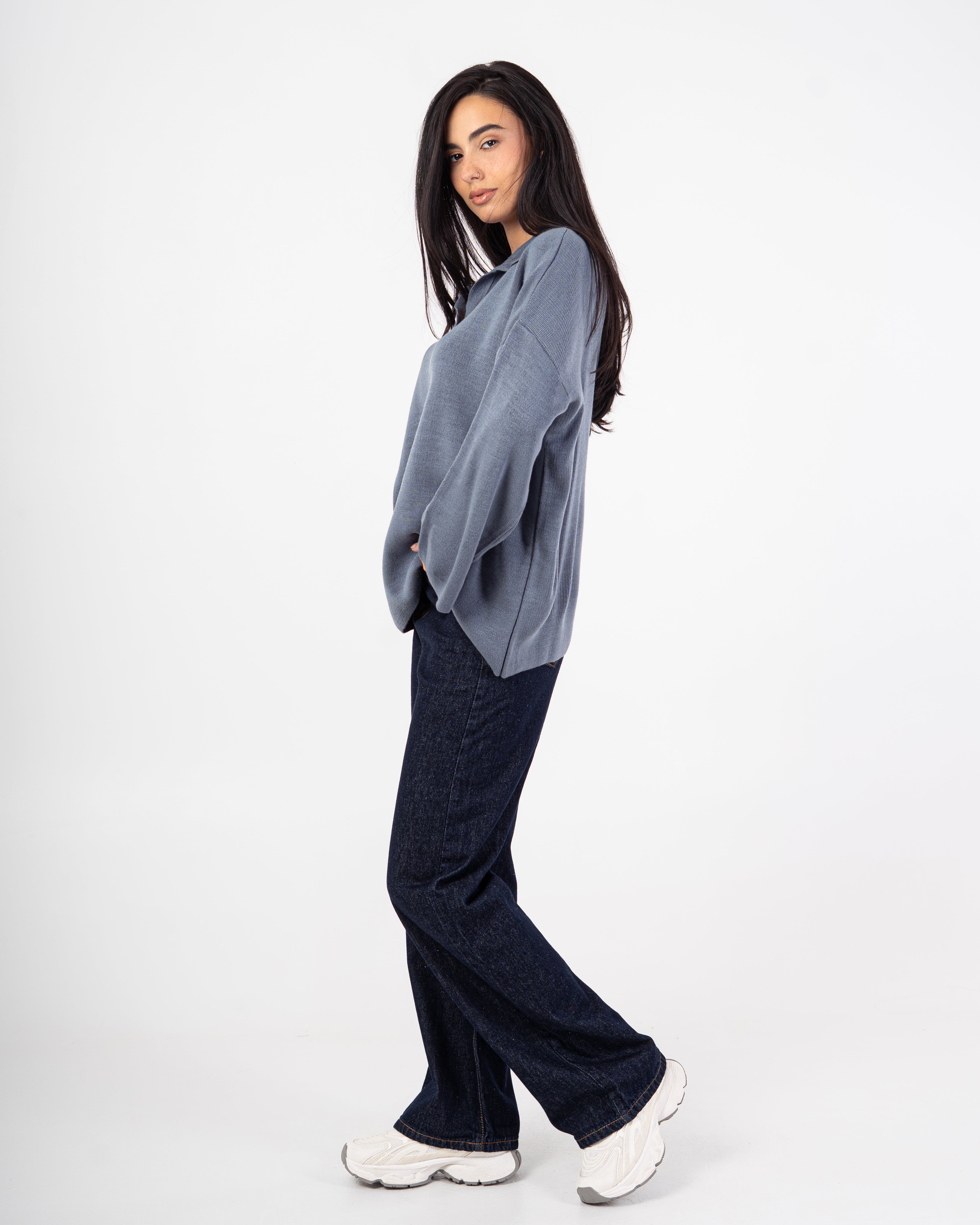 Plain Knitwear Pullover