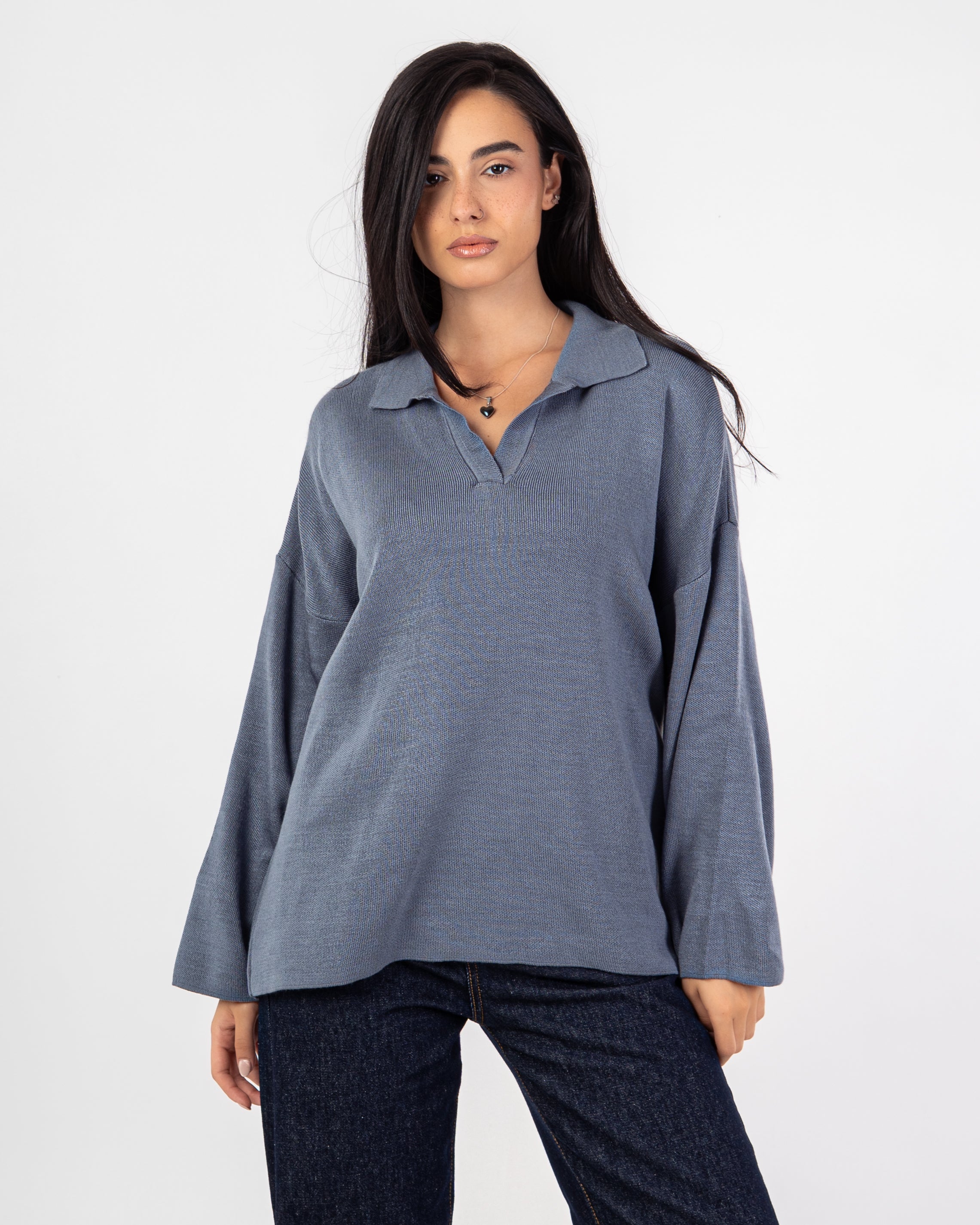 Plain Knitwear Pullover