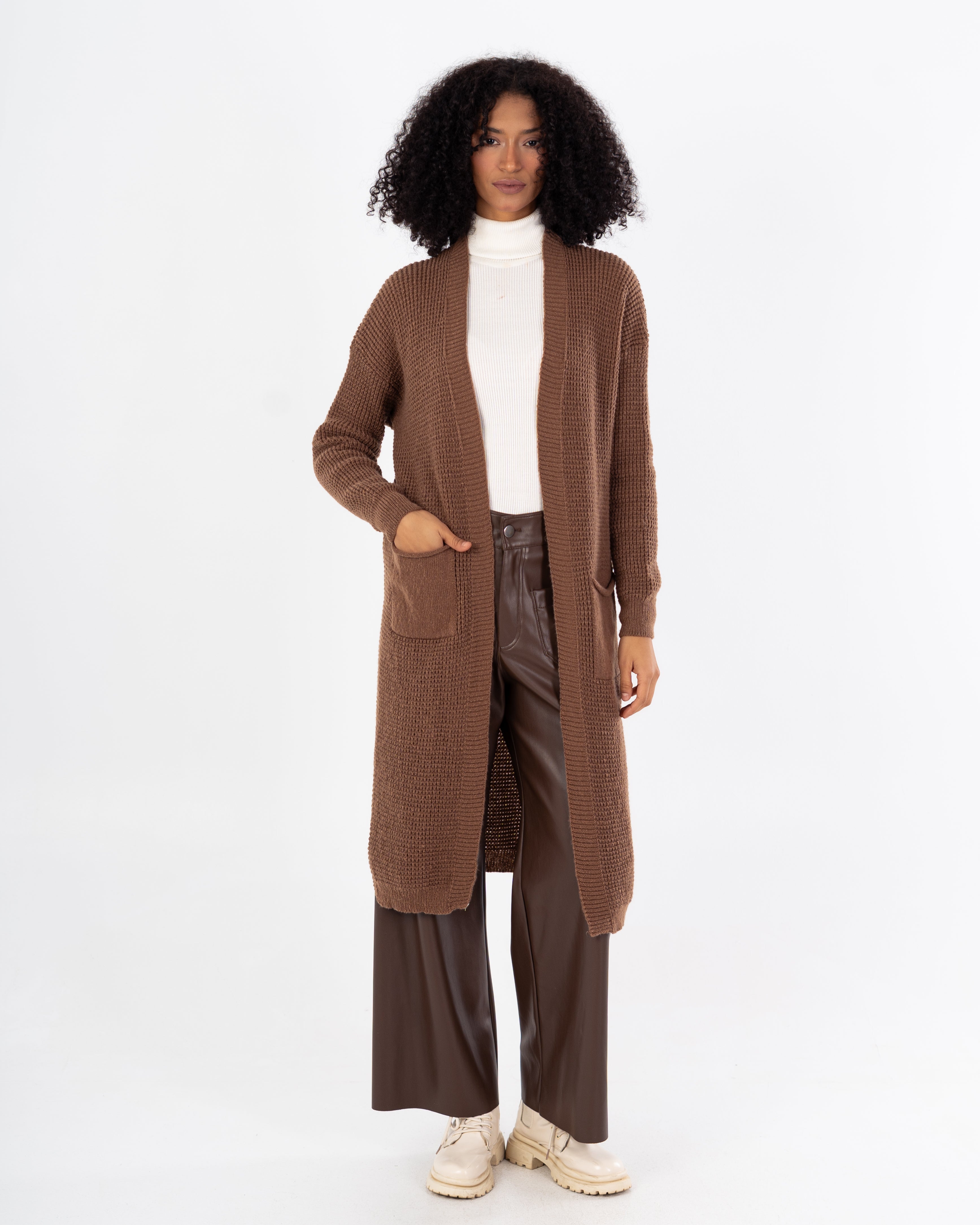 Knitwear Cardigan - (With Two Pockets) Cuffs