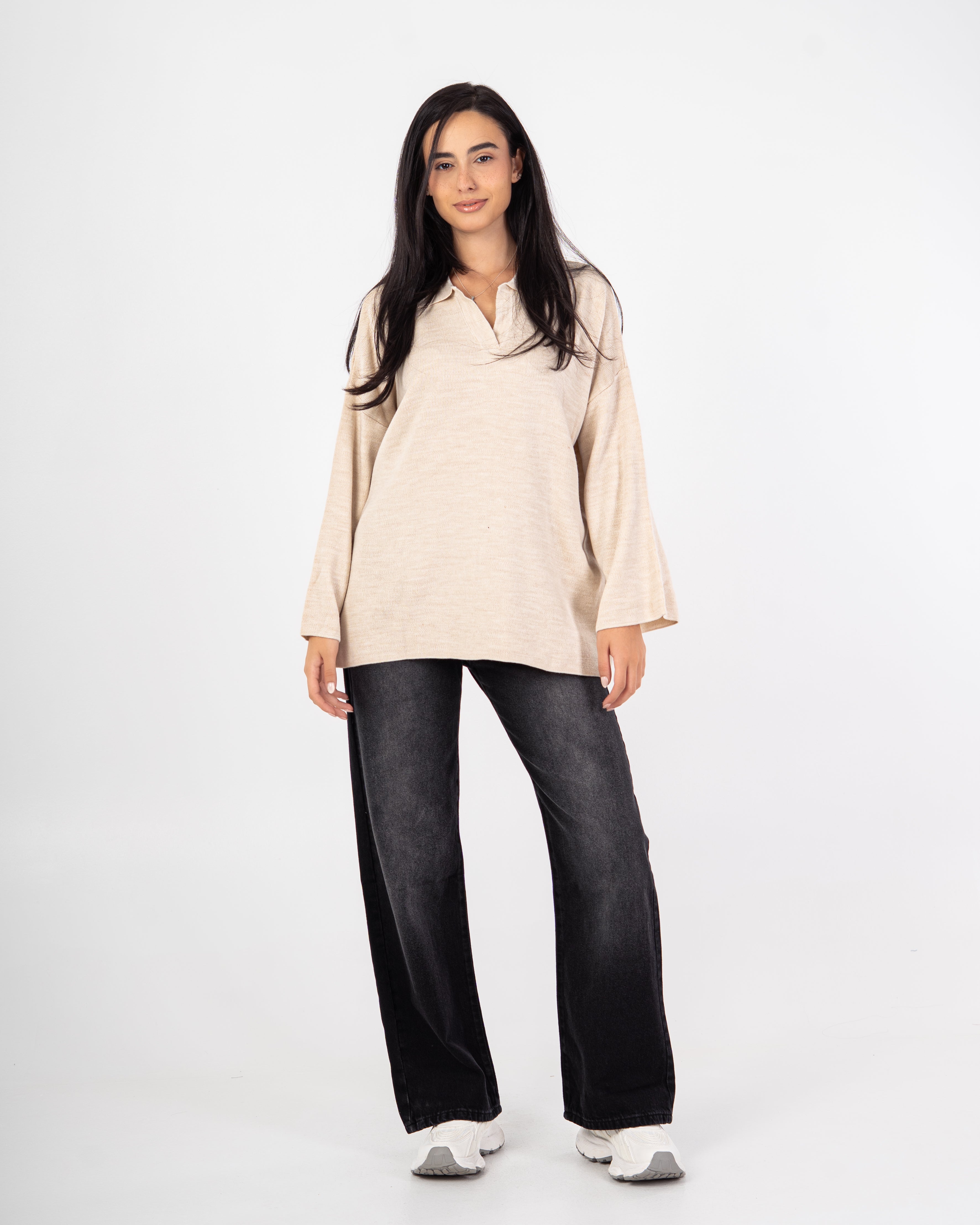 Plain Knitwear Pullover