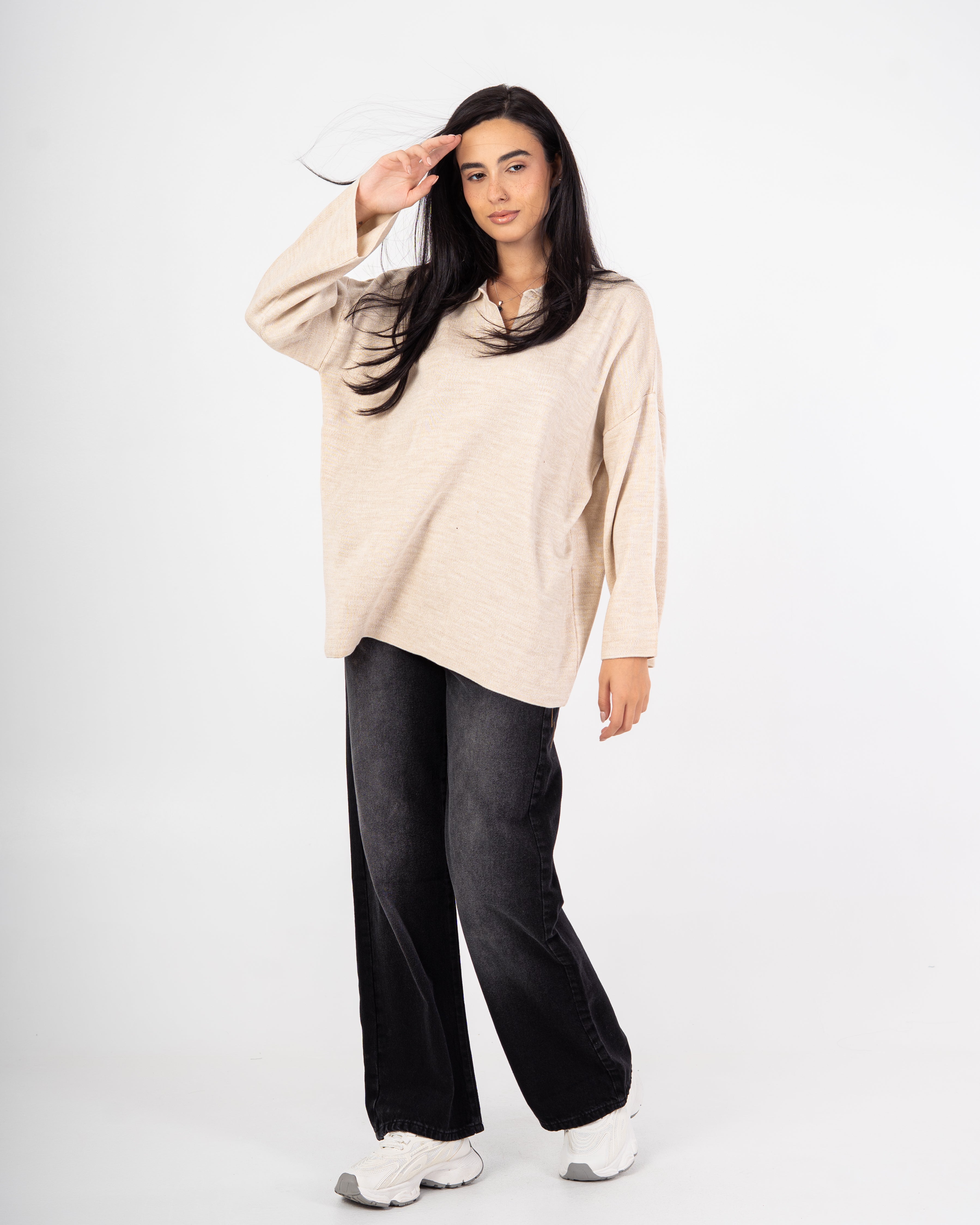 Plain Knitwear Pullover