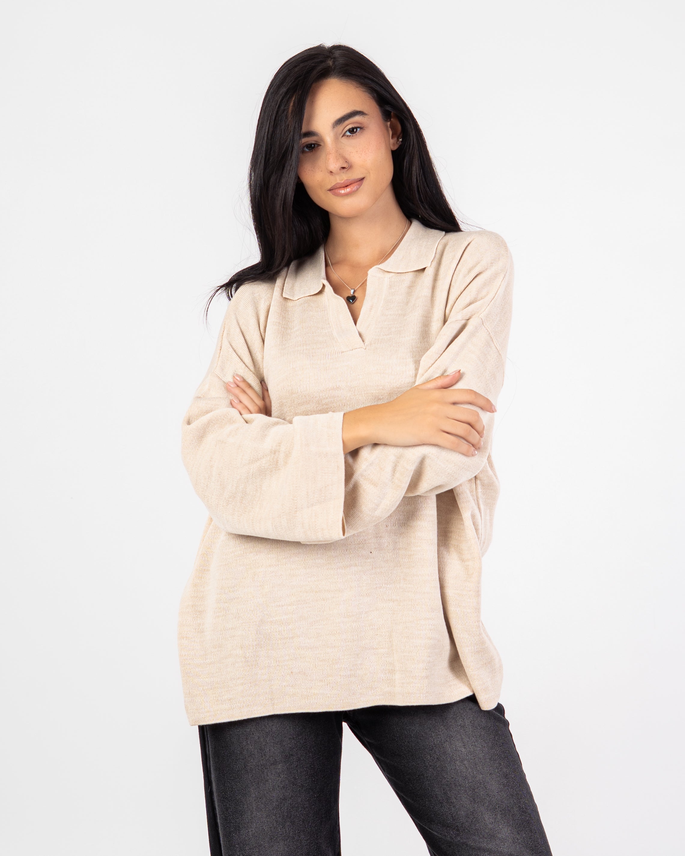 Plain Knitwear Pullover