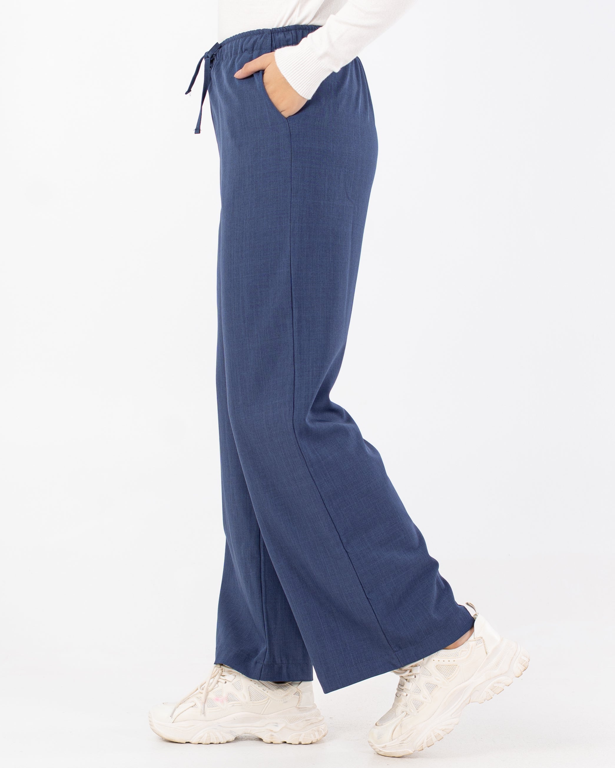 Classic Trouser With Drawstring – (Wide Leg)