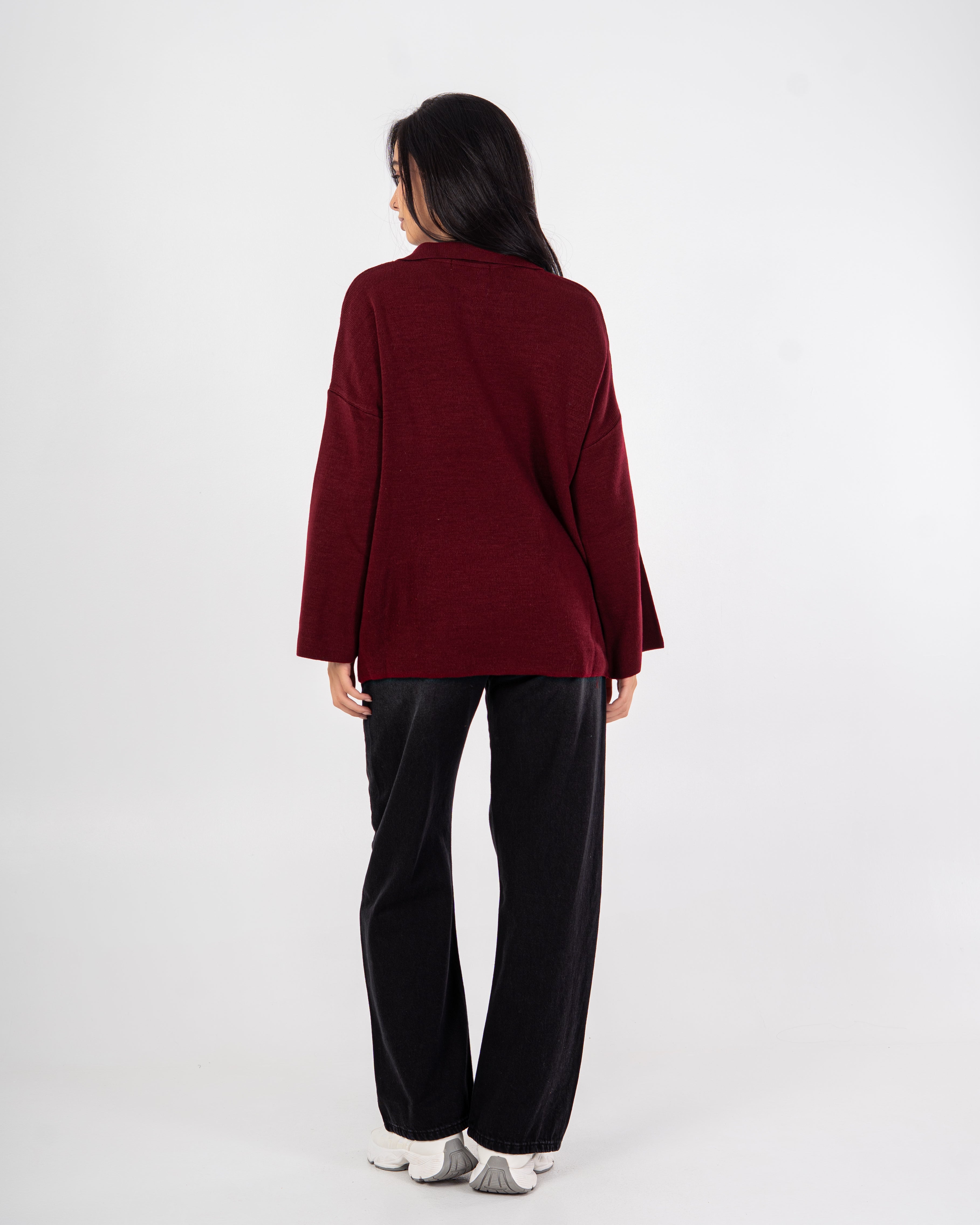 Plain Knitwear Pullover