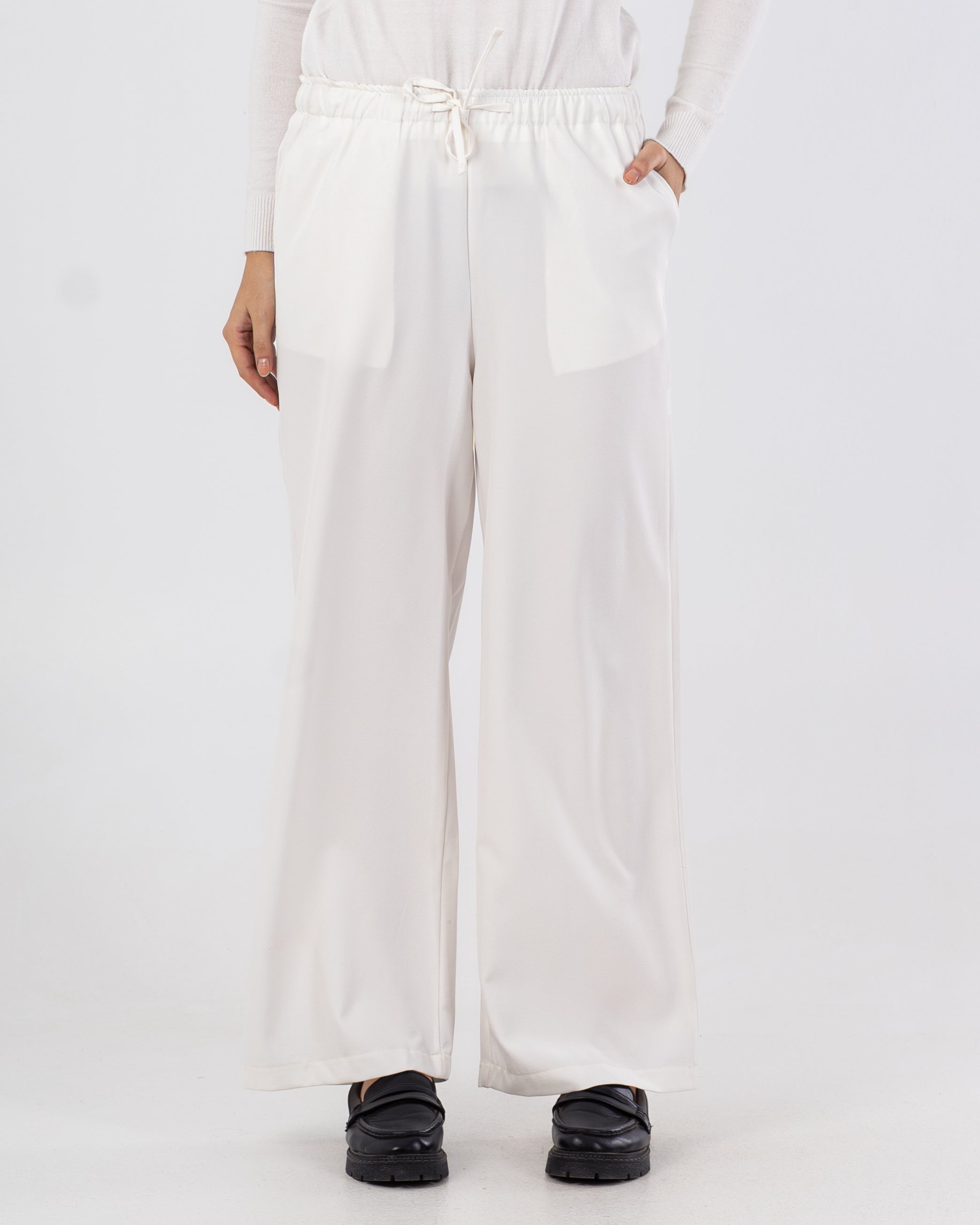 Classic Trouser With Drawstring – (Wide Leg)