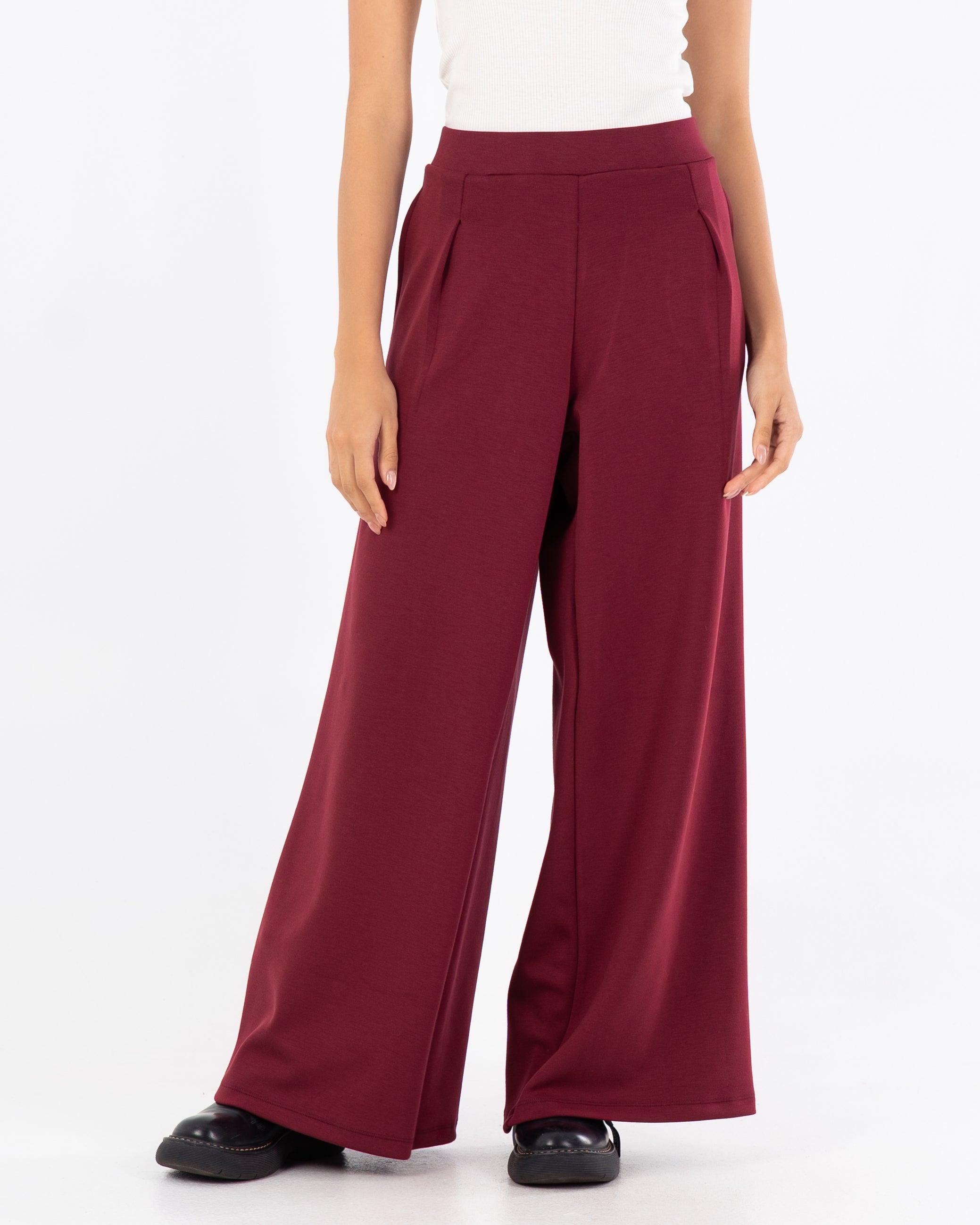 بنطلون سادة - واسع الساق (جيوب مشقوقة)