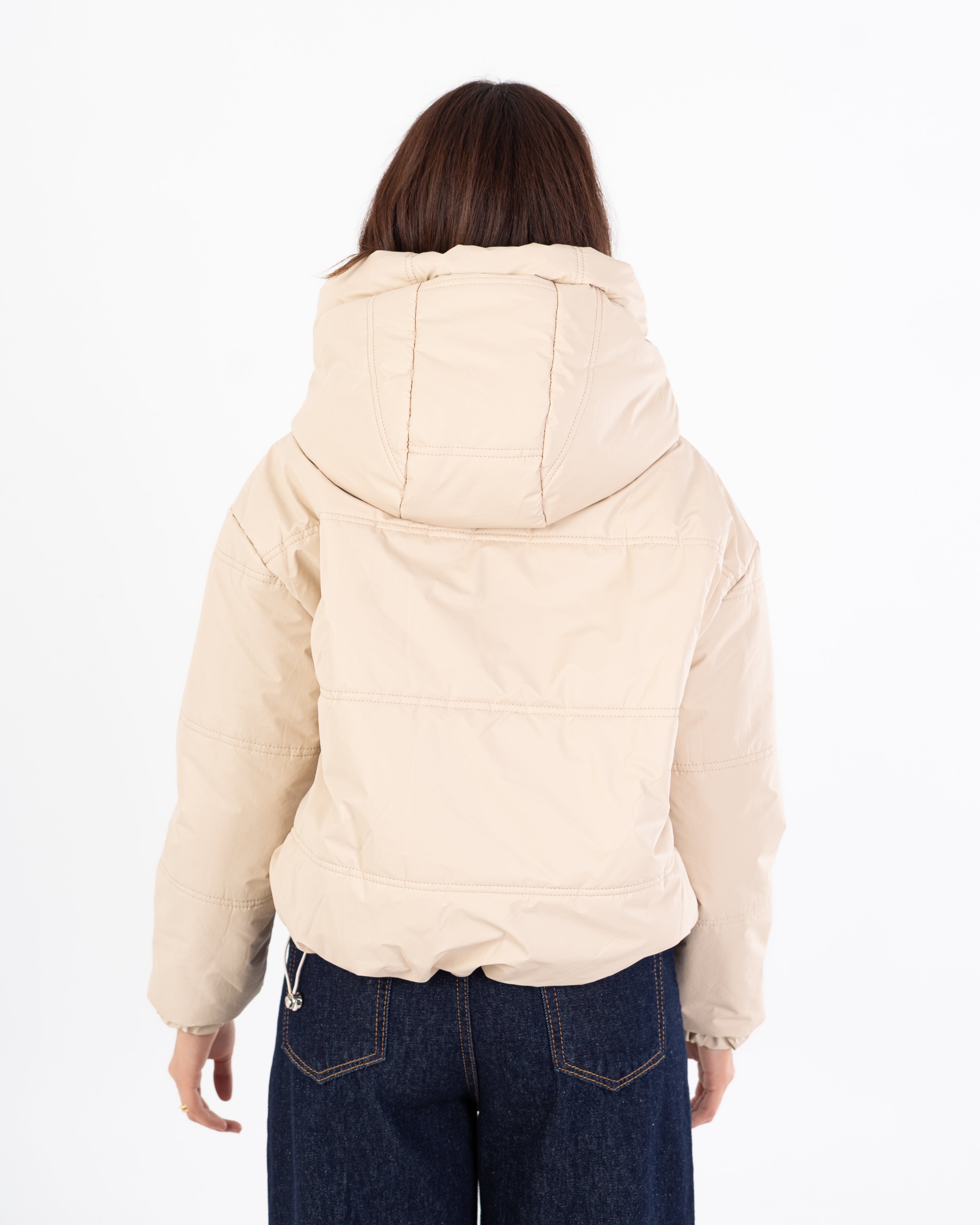 Short Leather Jacket – Hooded (Zipper Pocket)