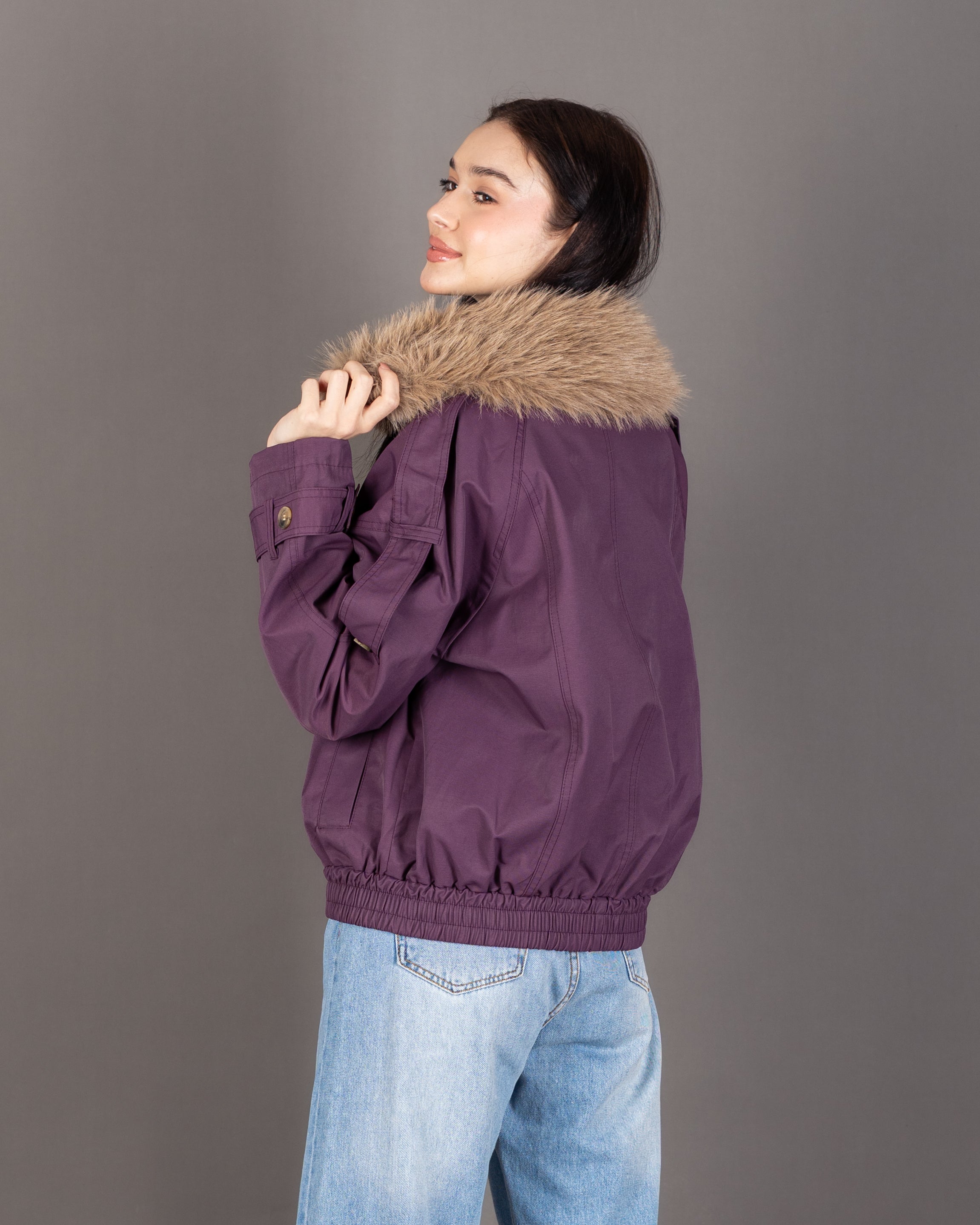 Gabardine Jacket - With Fur Lining (Multiple Colors)