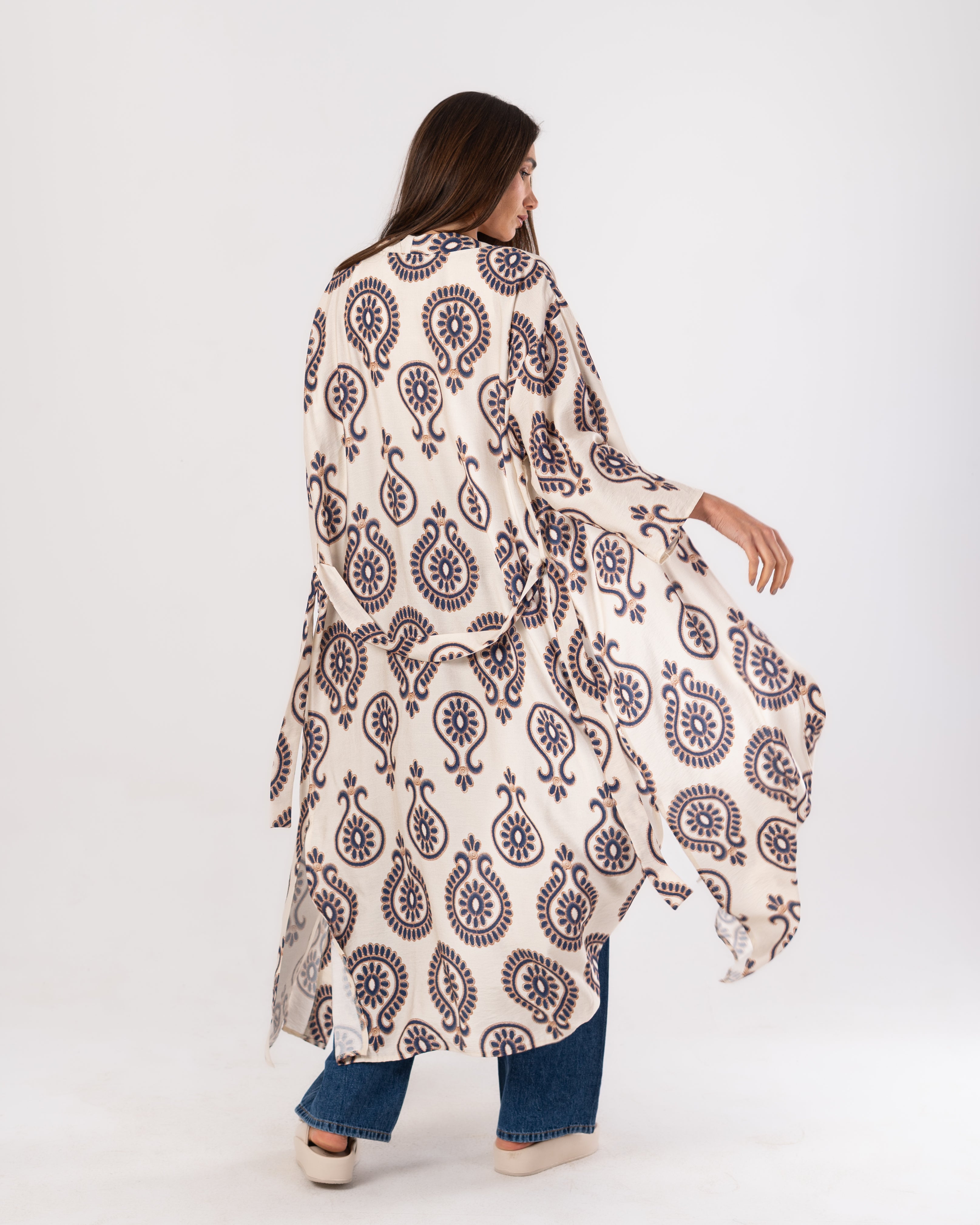 cardigan - Printed with drawstring