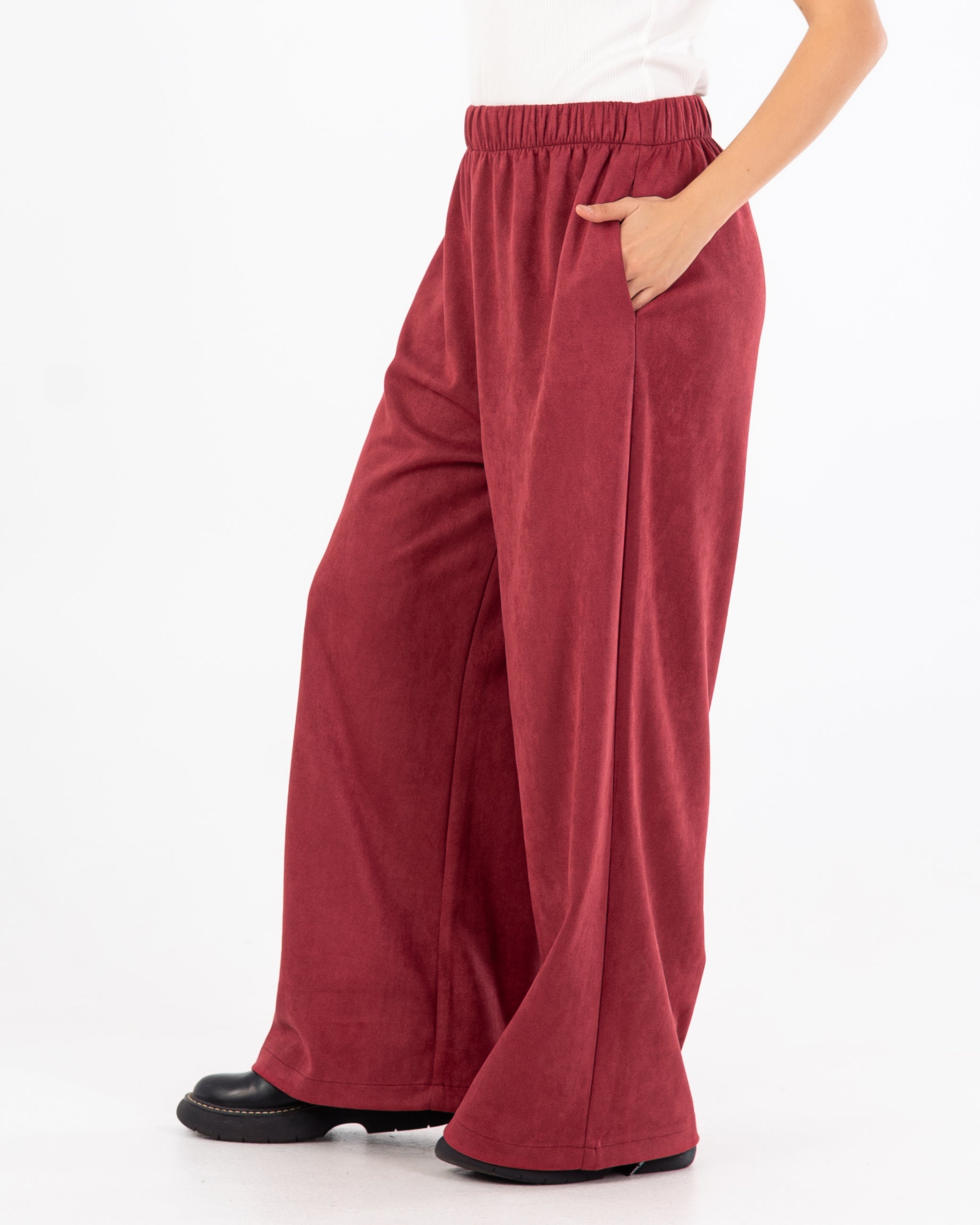 بنطلون سادة (ألوان) - واسع الساق