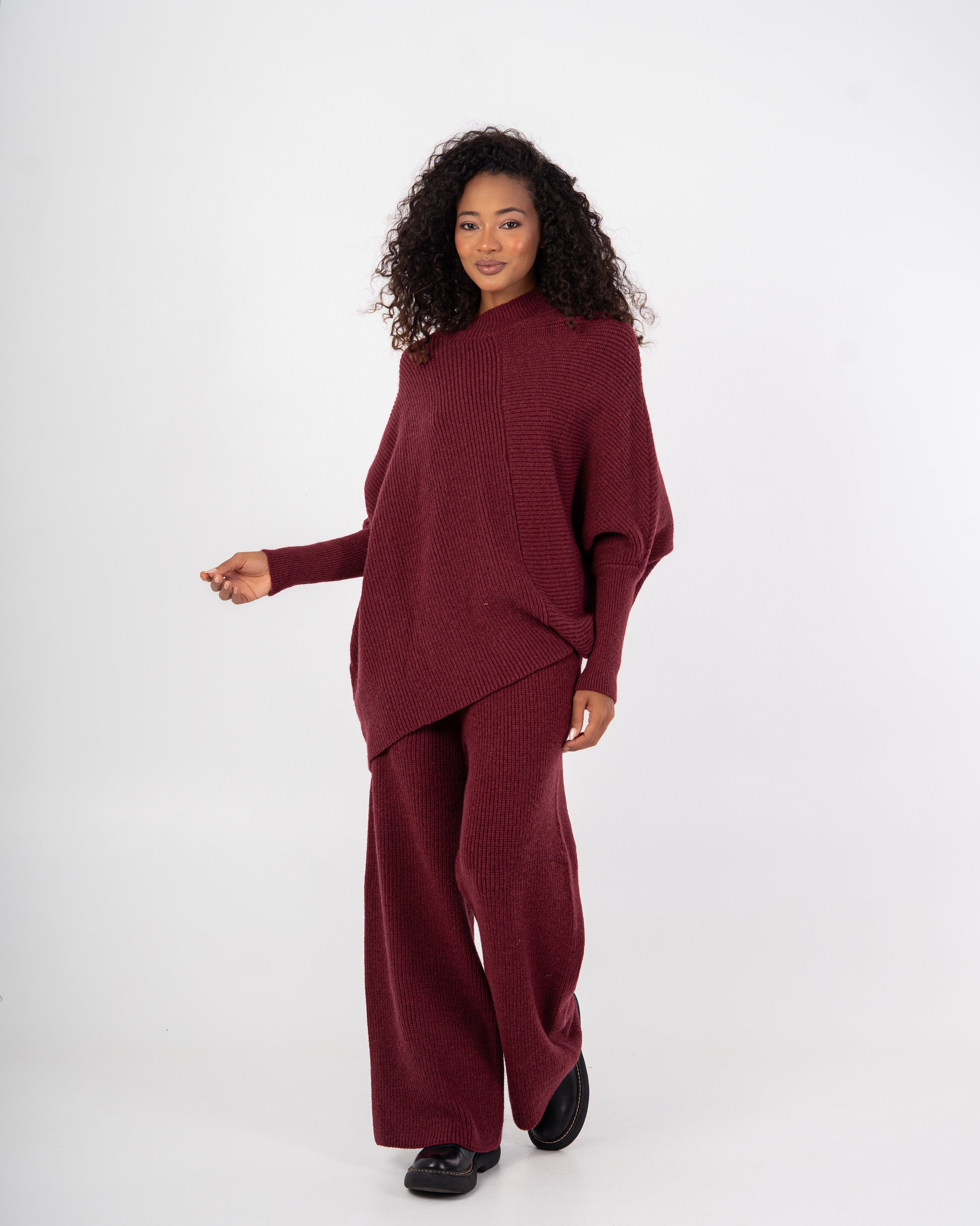 سويت شيرت محبوك – سادة (بلوفر طويل)