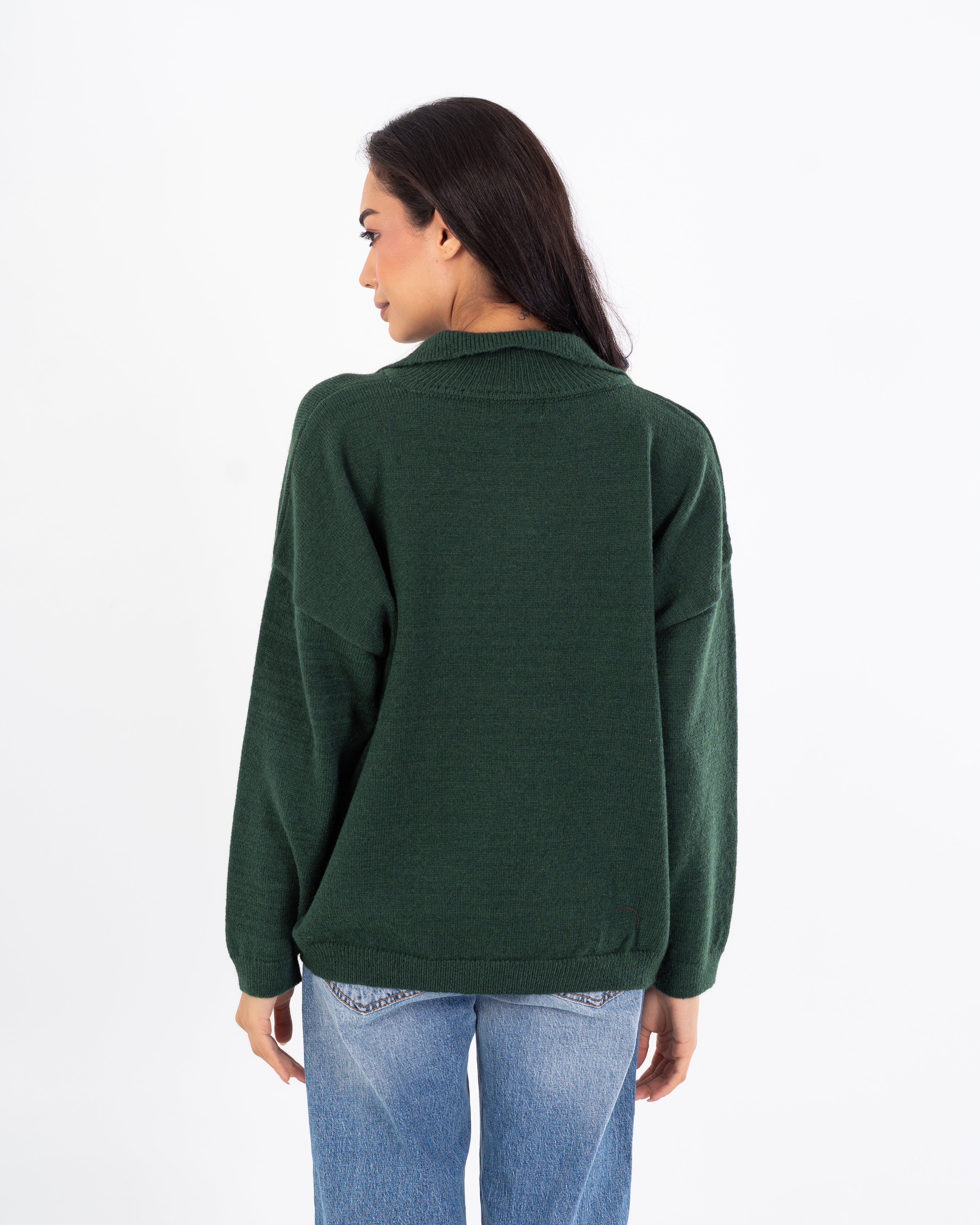 بلوفر كبير الحجم – رقبة على شكل حرف V (ألوان)