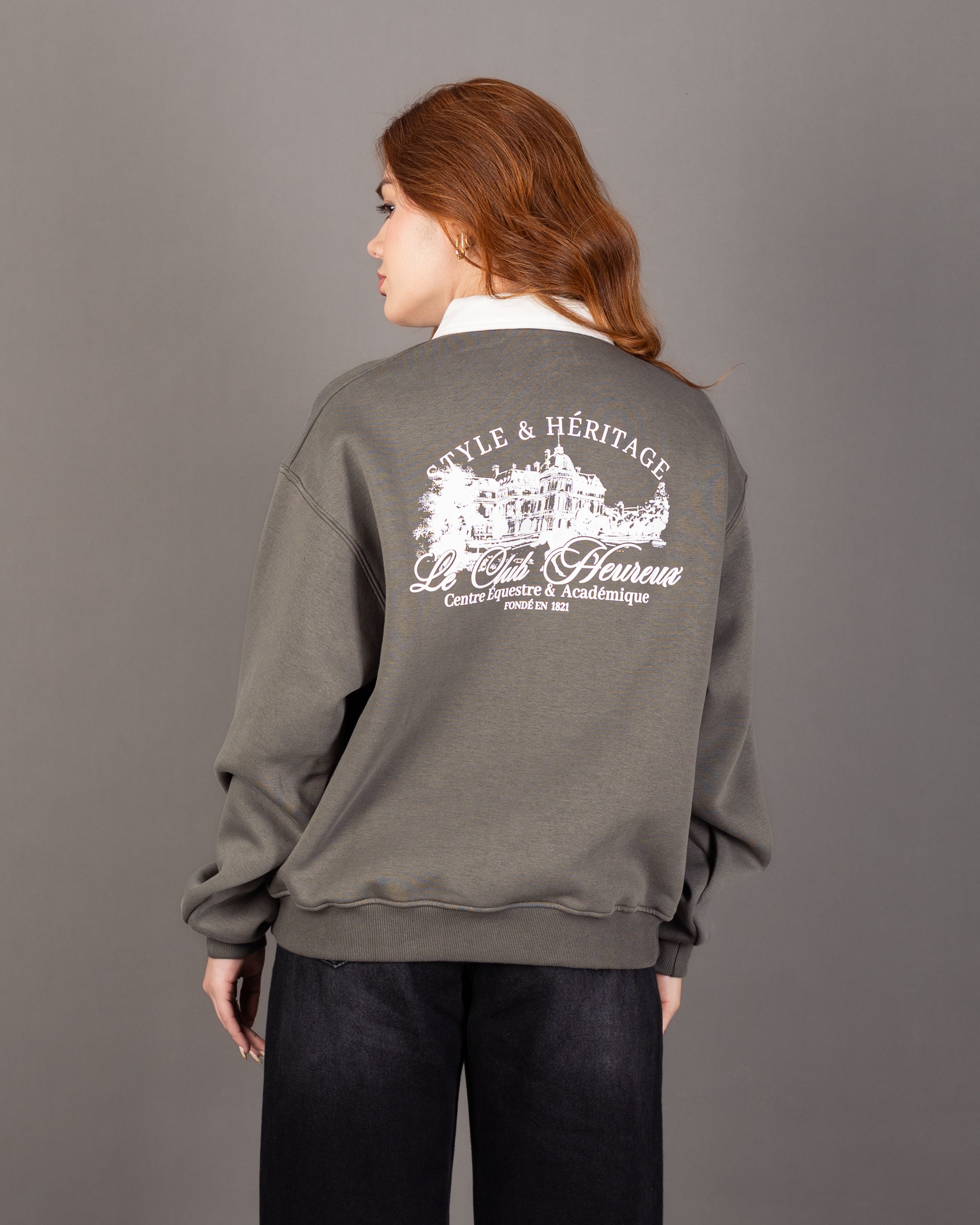 Lined Sweatshirt With Back Print