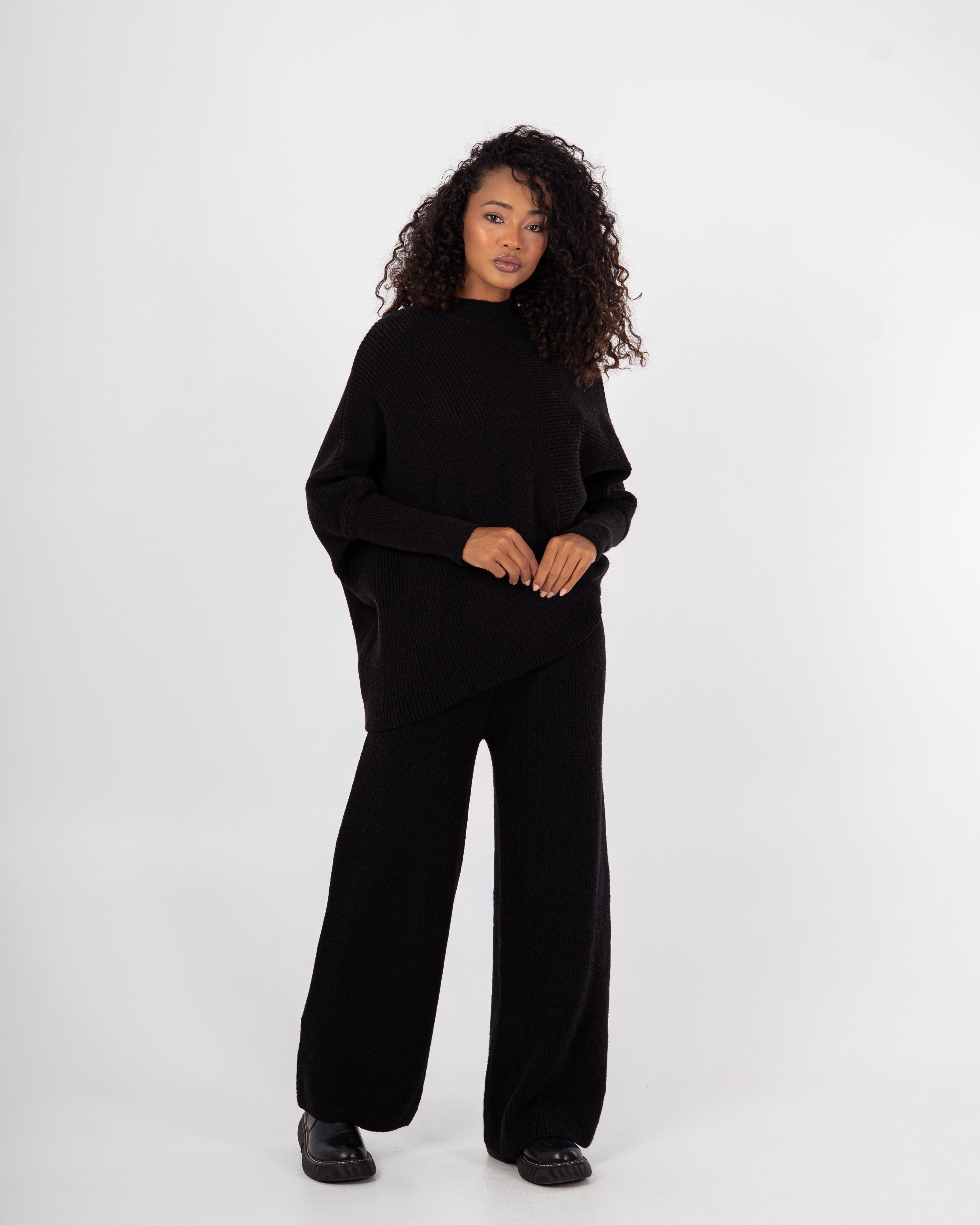 سويت شيرت محبوك – سادة (بلوفر طويل)