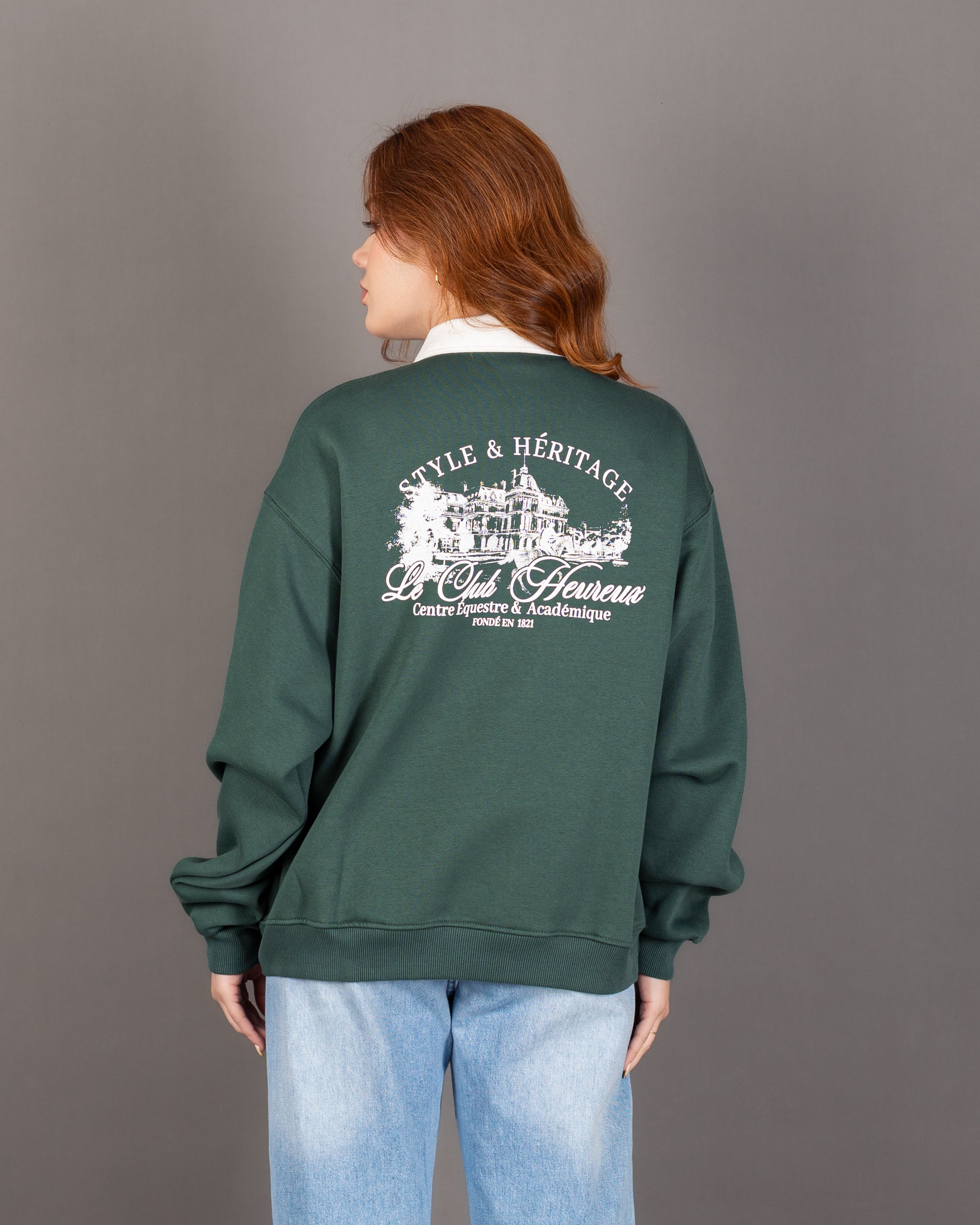 Lined Sweatshirt With Back Print