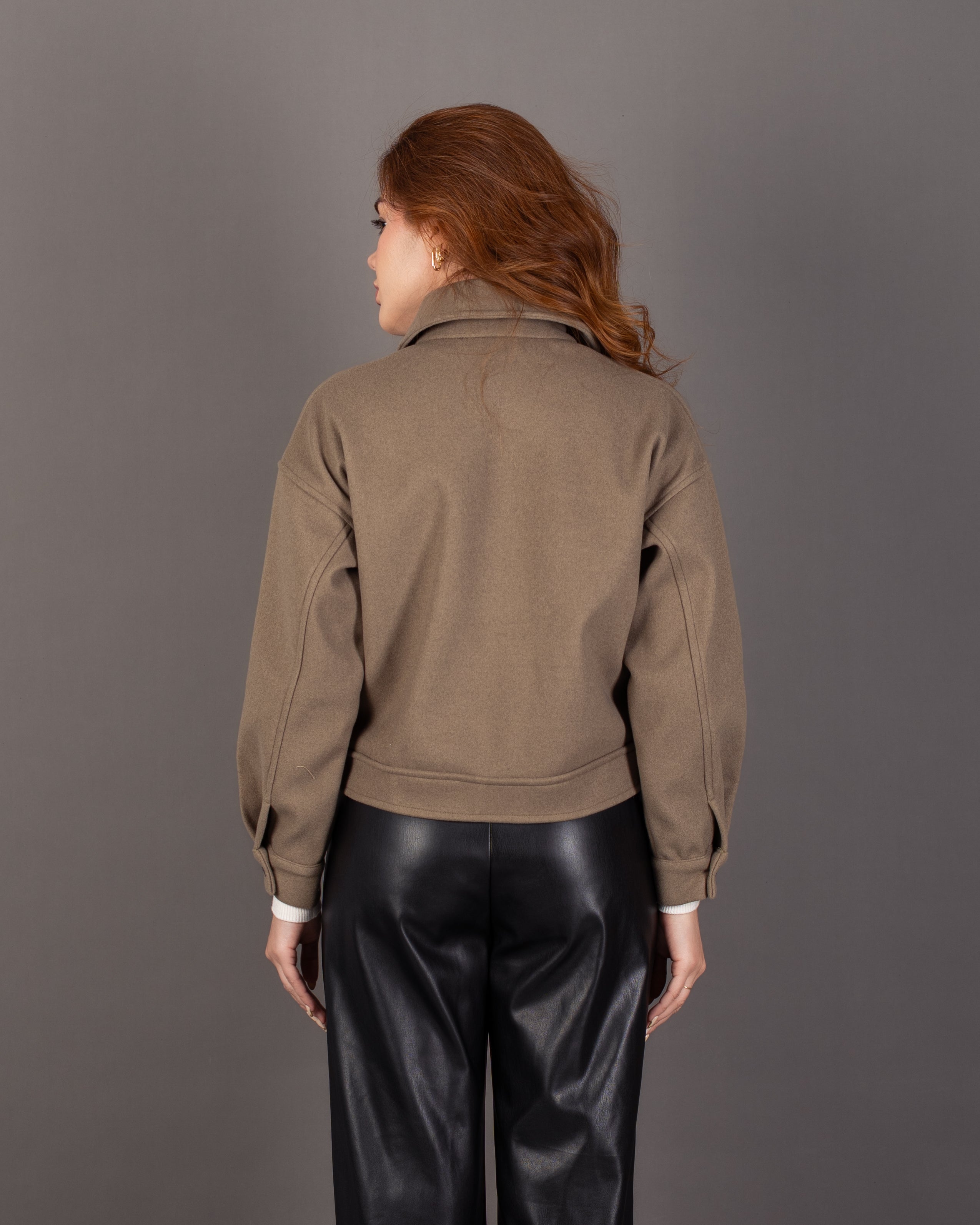 Short Wool Button - Jacket With Chest Pocket