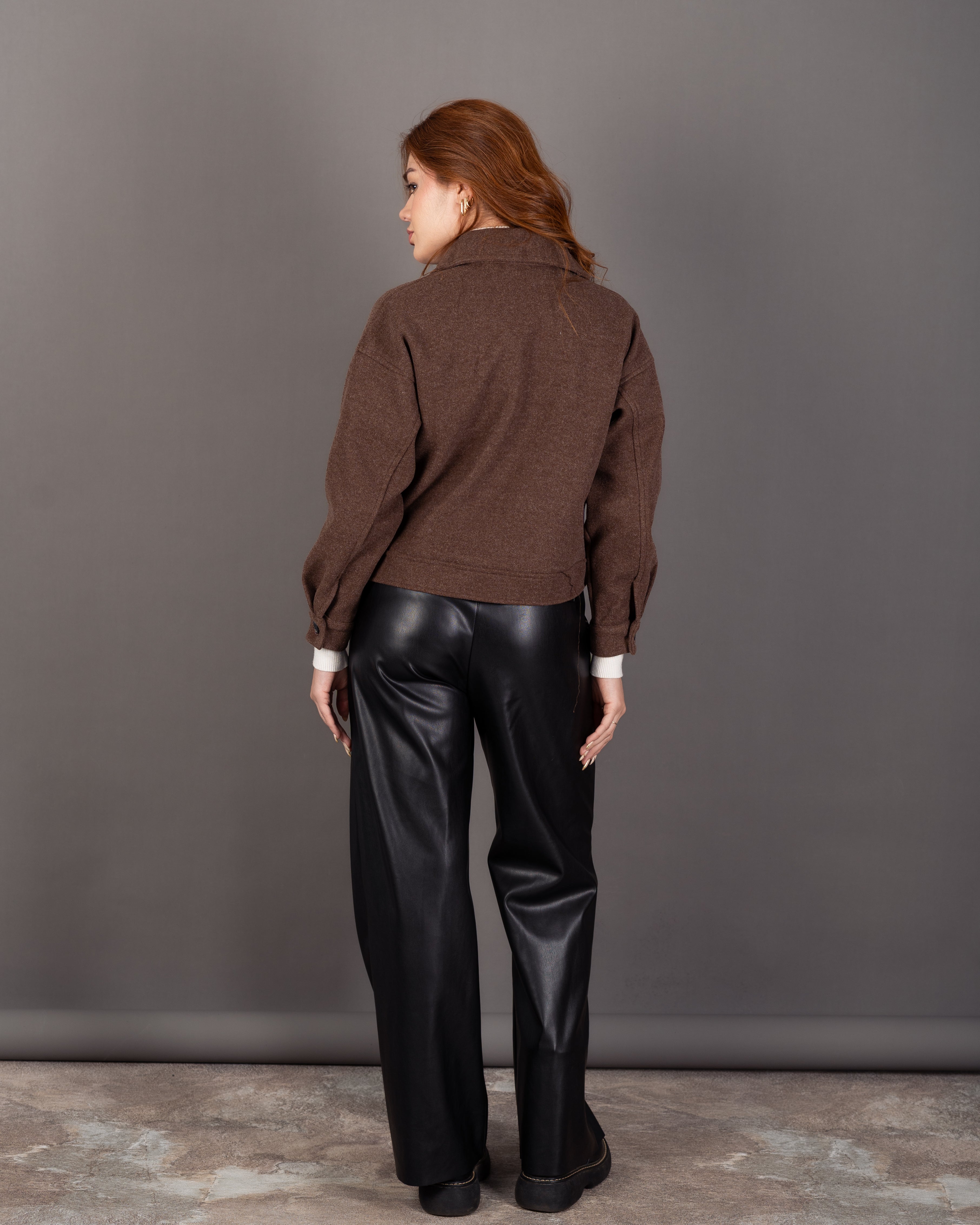 Short Wool Button - Jacket With Chest Pocket