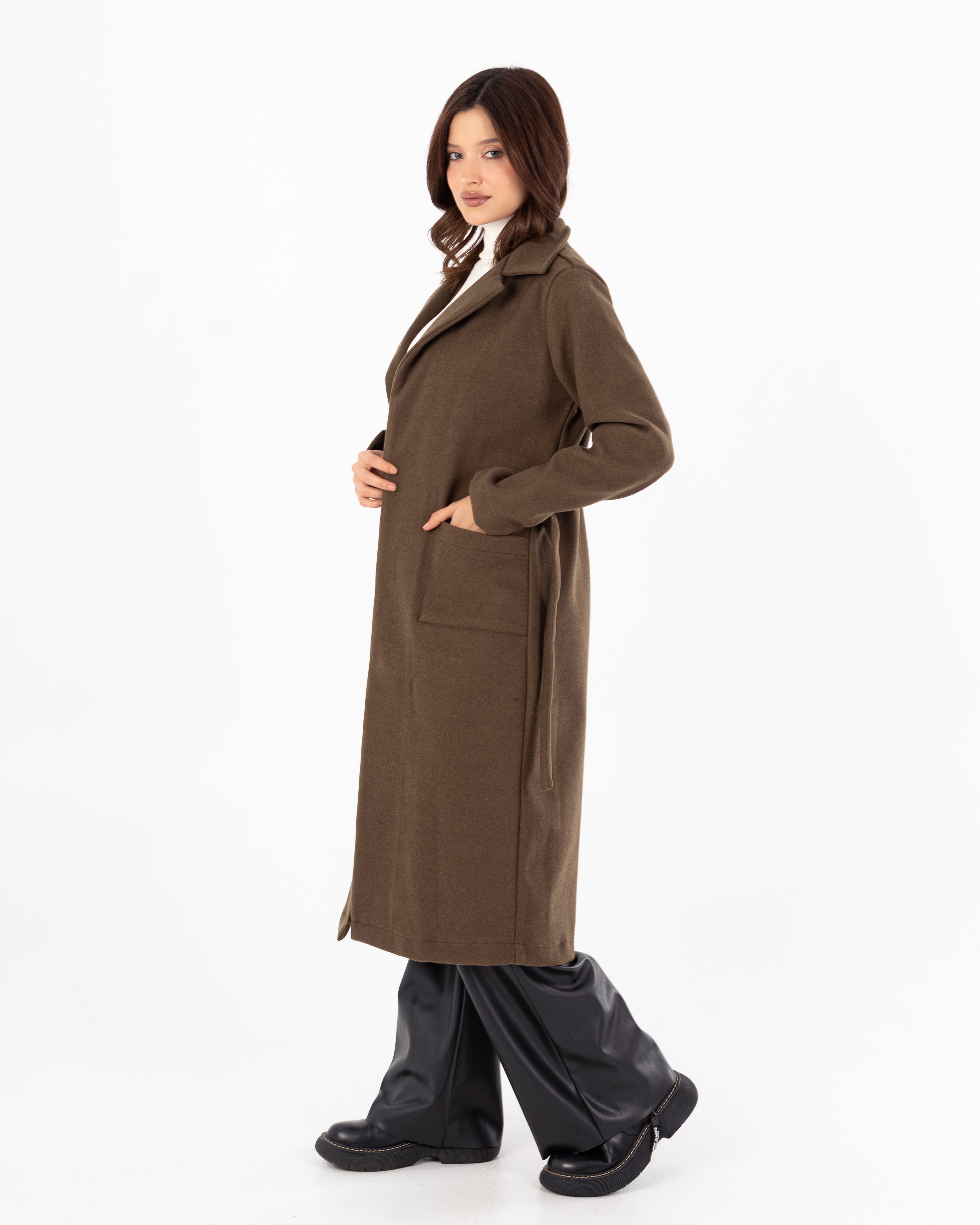 كارديجان مع حزام – سادة (جيبان مربعان)