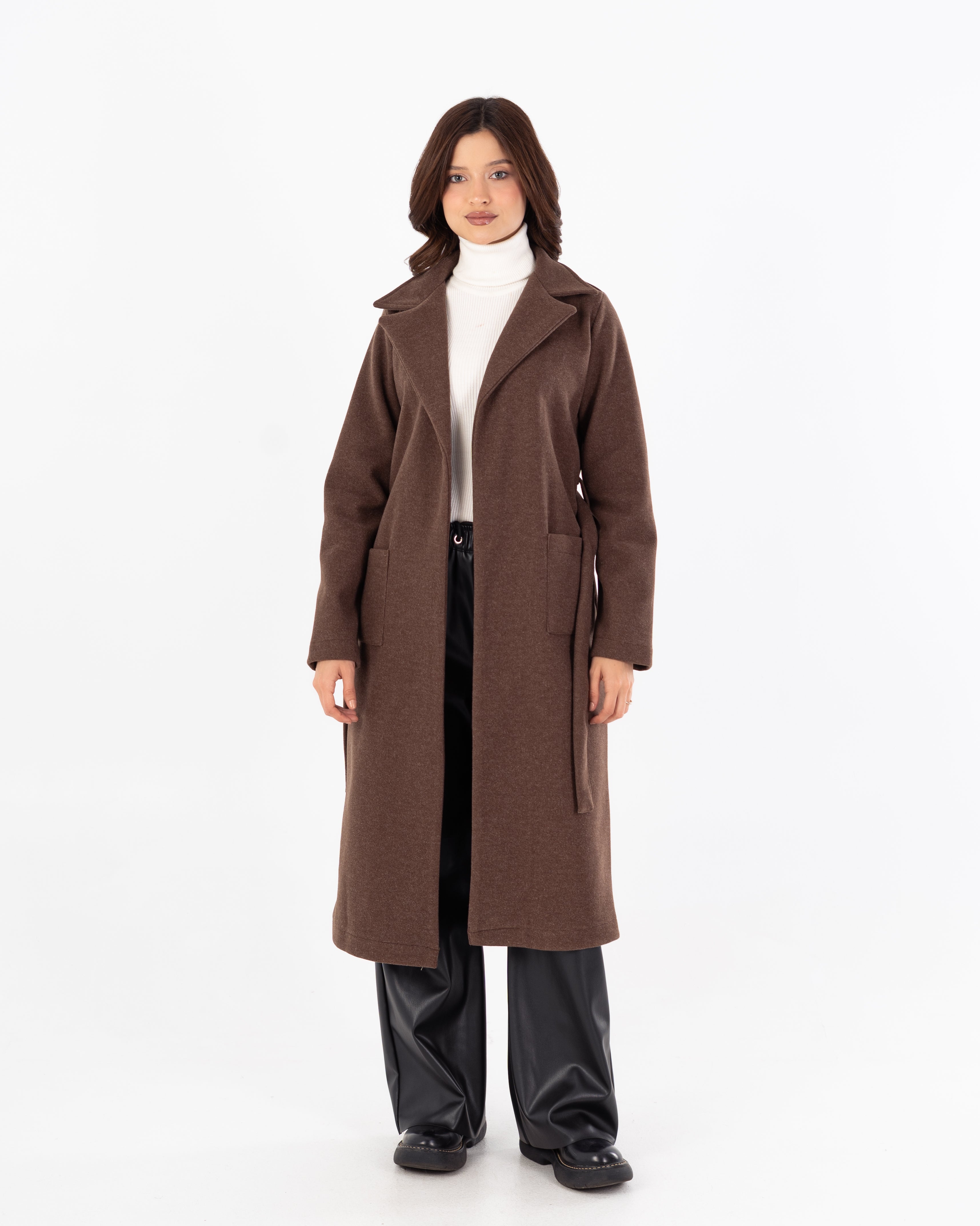 كارديجان مع حزام – سادة (جيبان مربعان)