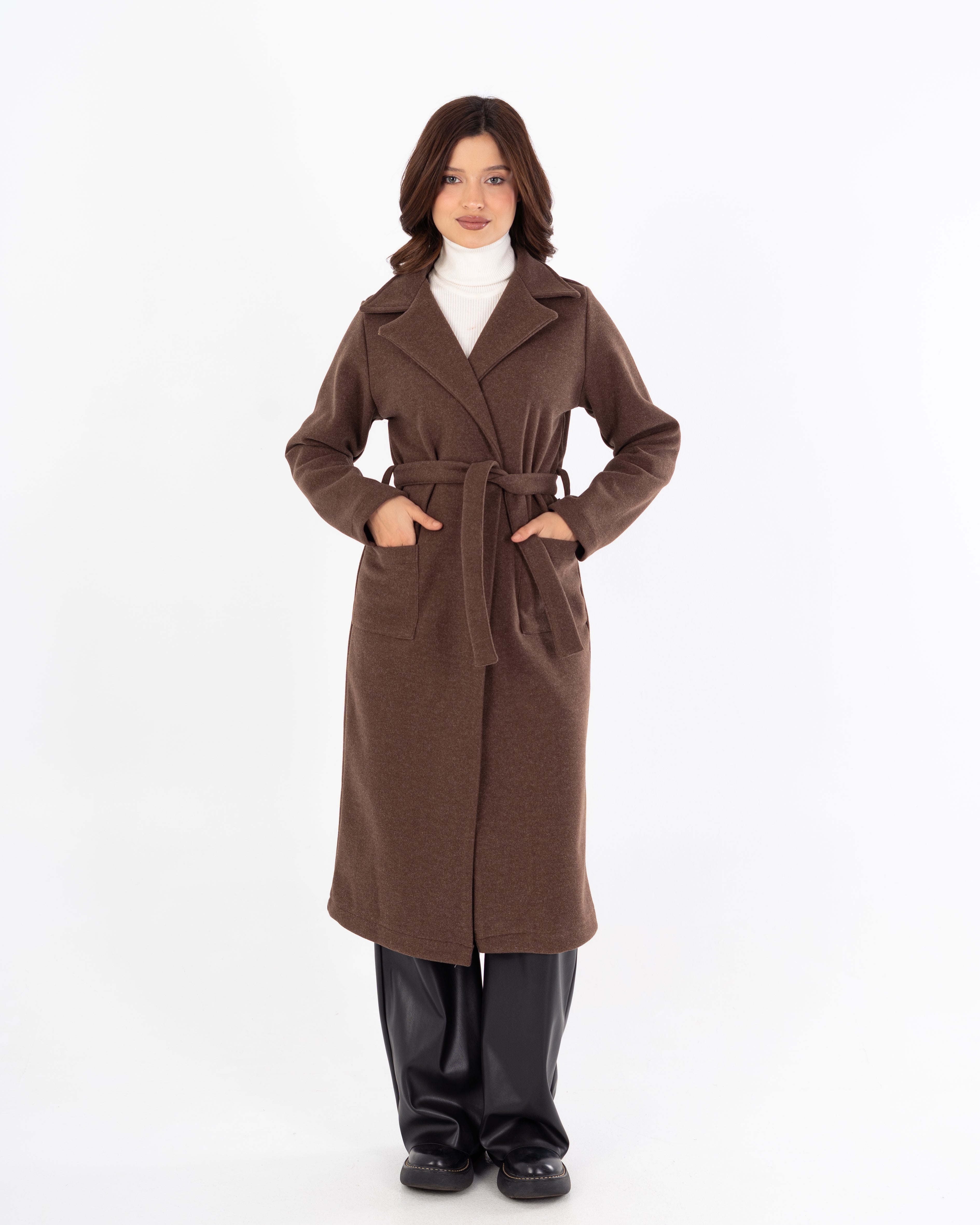 كارديجان مع حزام – سادة (جيبان مربعان)