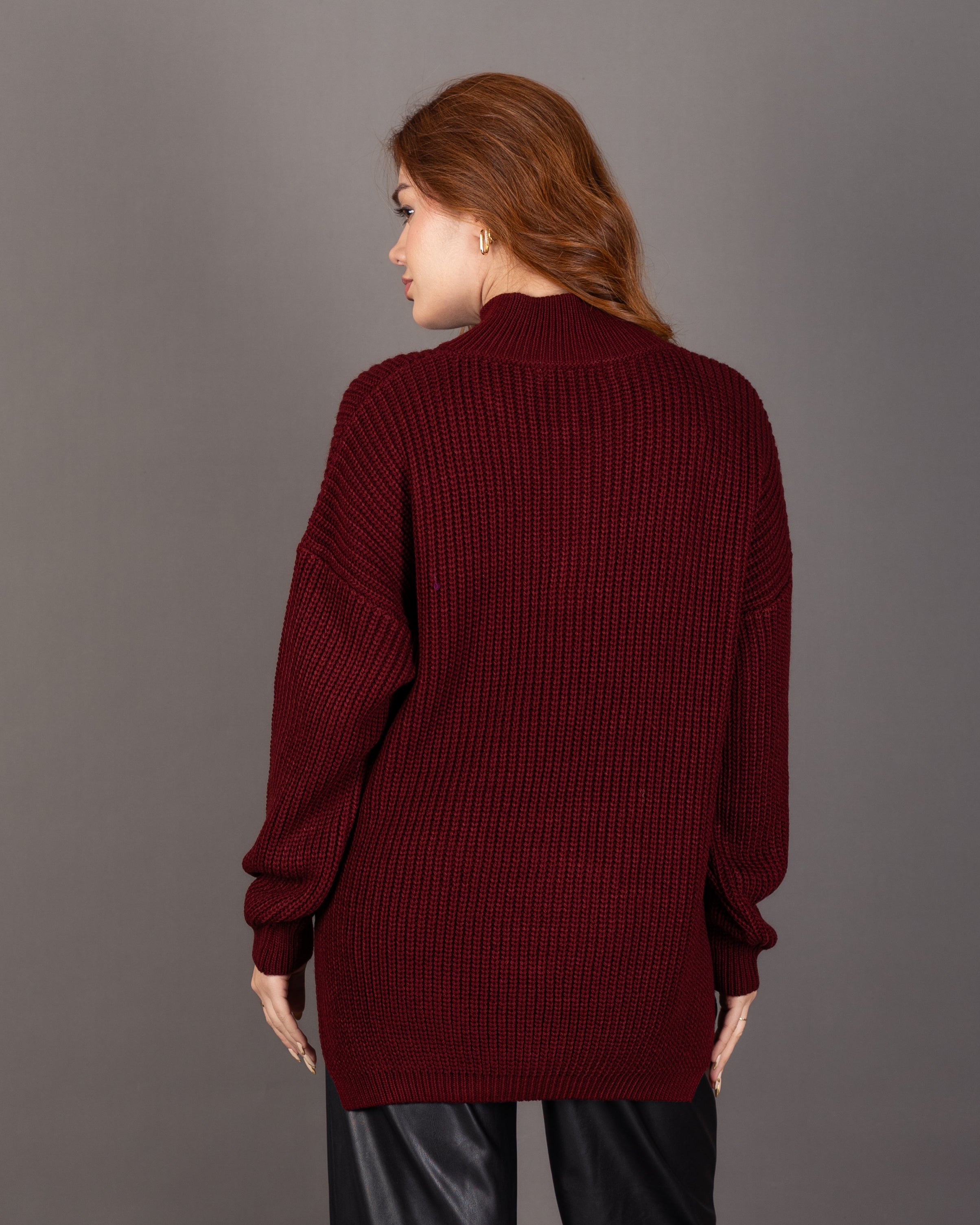 Long Knitwear Pullover - With Long Sleeves (Multiple Colors)