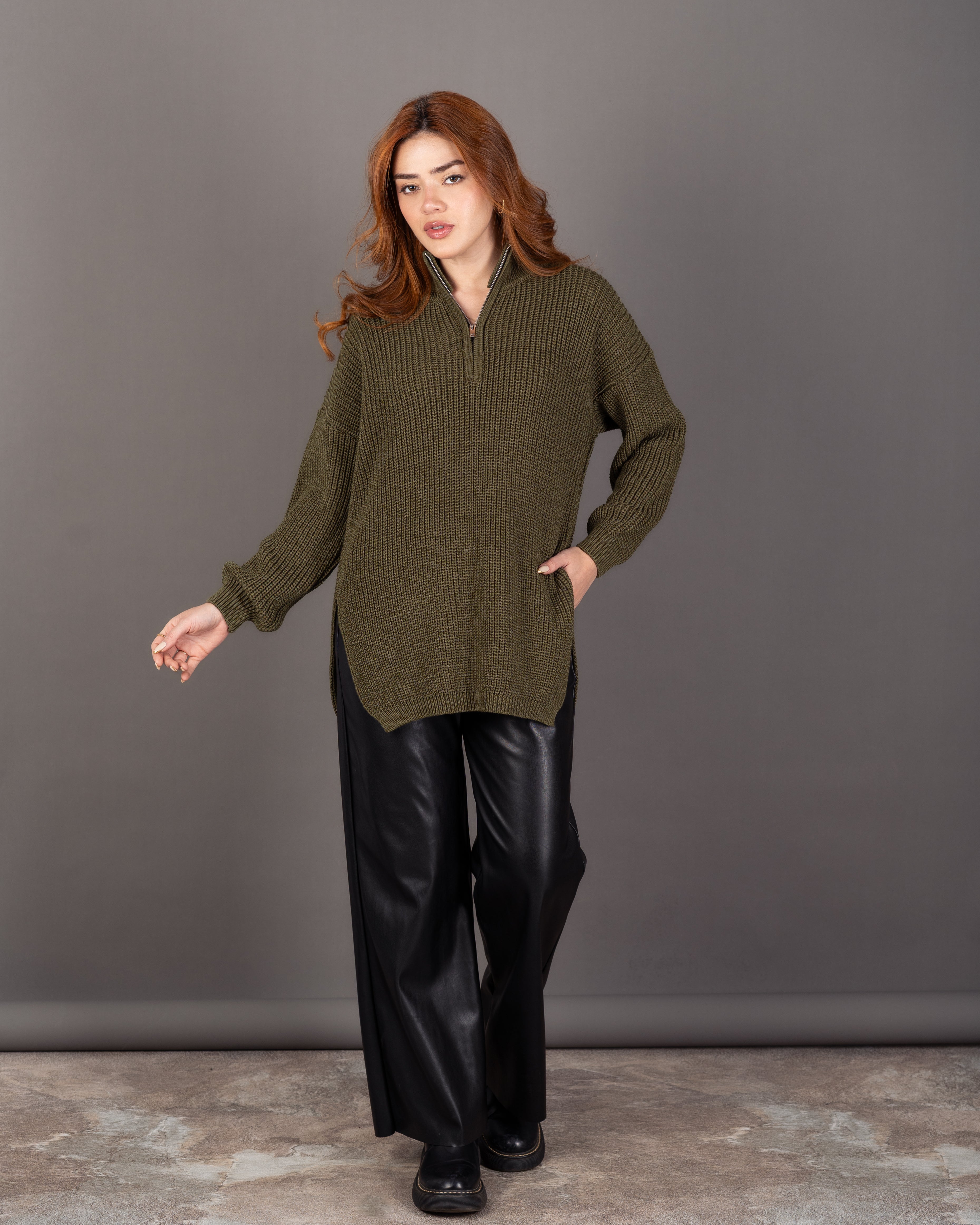 Long Knitwear Pullover - With Long Sleeves (Multiple Colors)