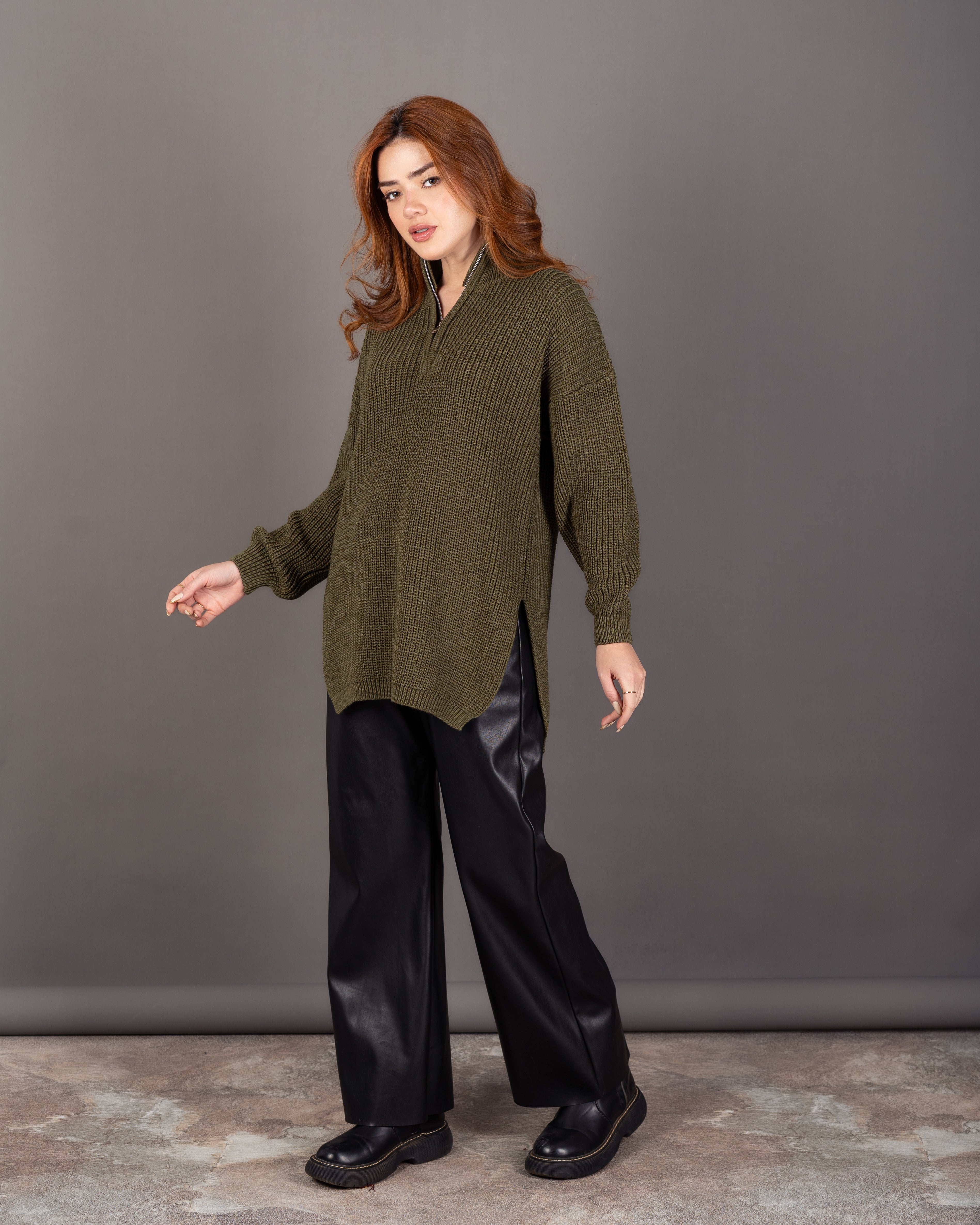 Long Knitwear Pullover - With Long Sleeves (Multiple Colors)
