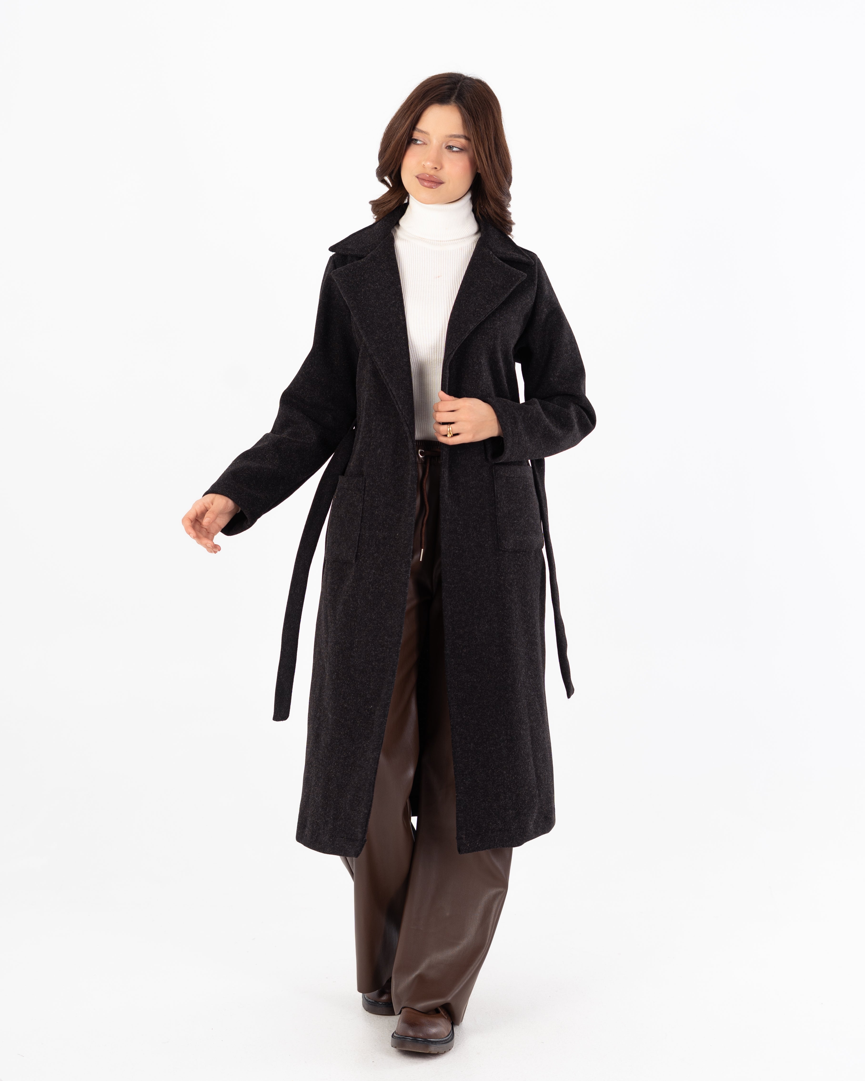 كارديجان مع حزام – سادة (جيبان مربعان)