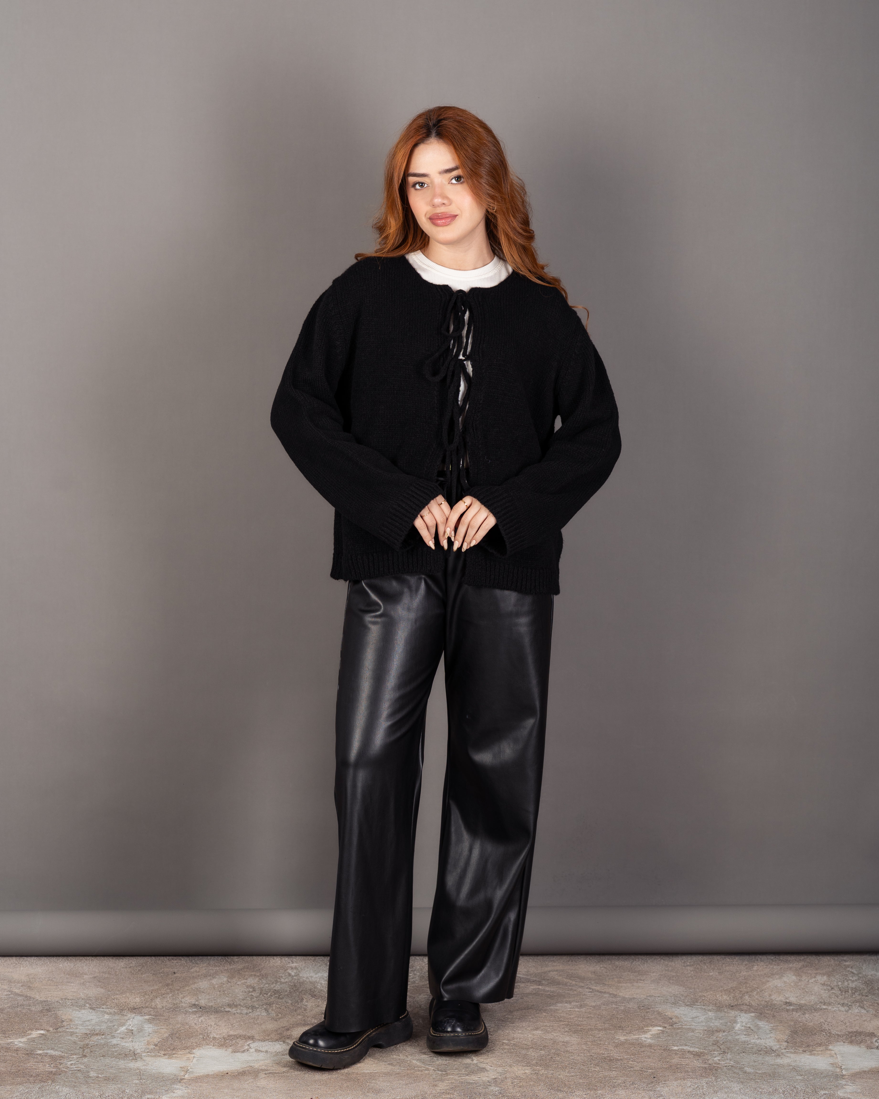 Open Knitwear - Cardigan With Front Tie