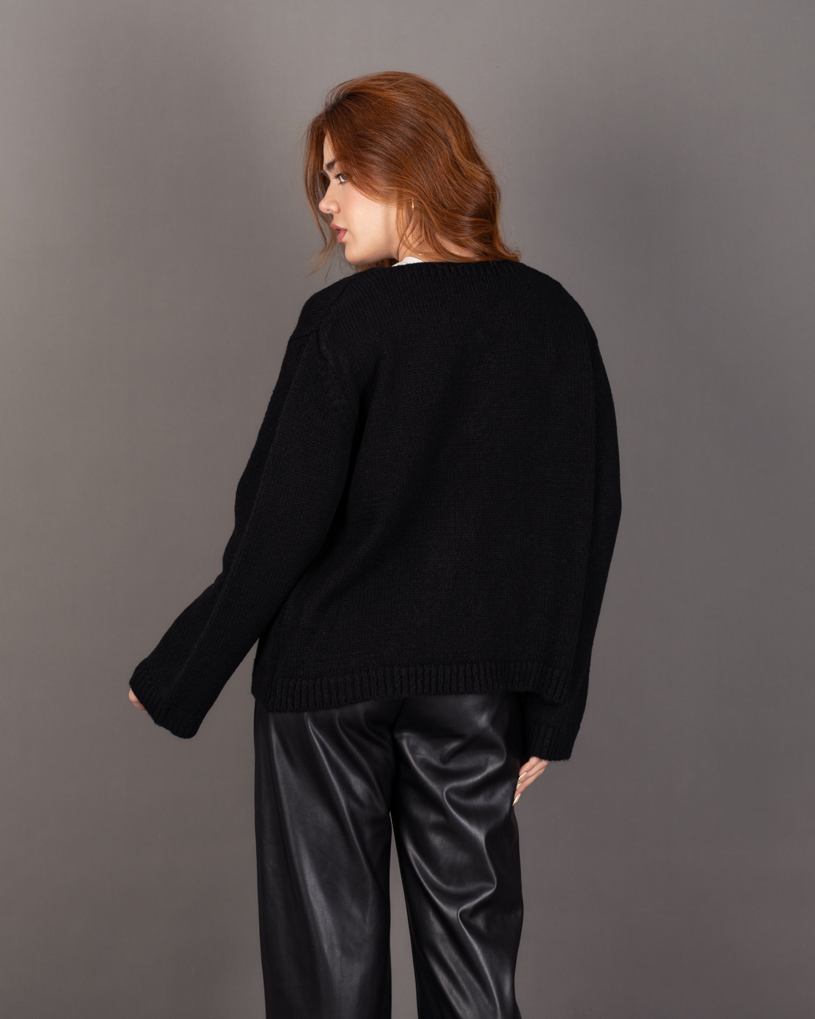 Open Knitwear - Cardigan With Front Tie