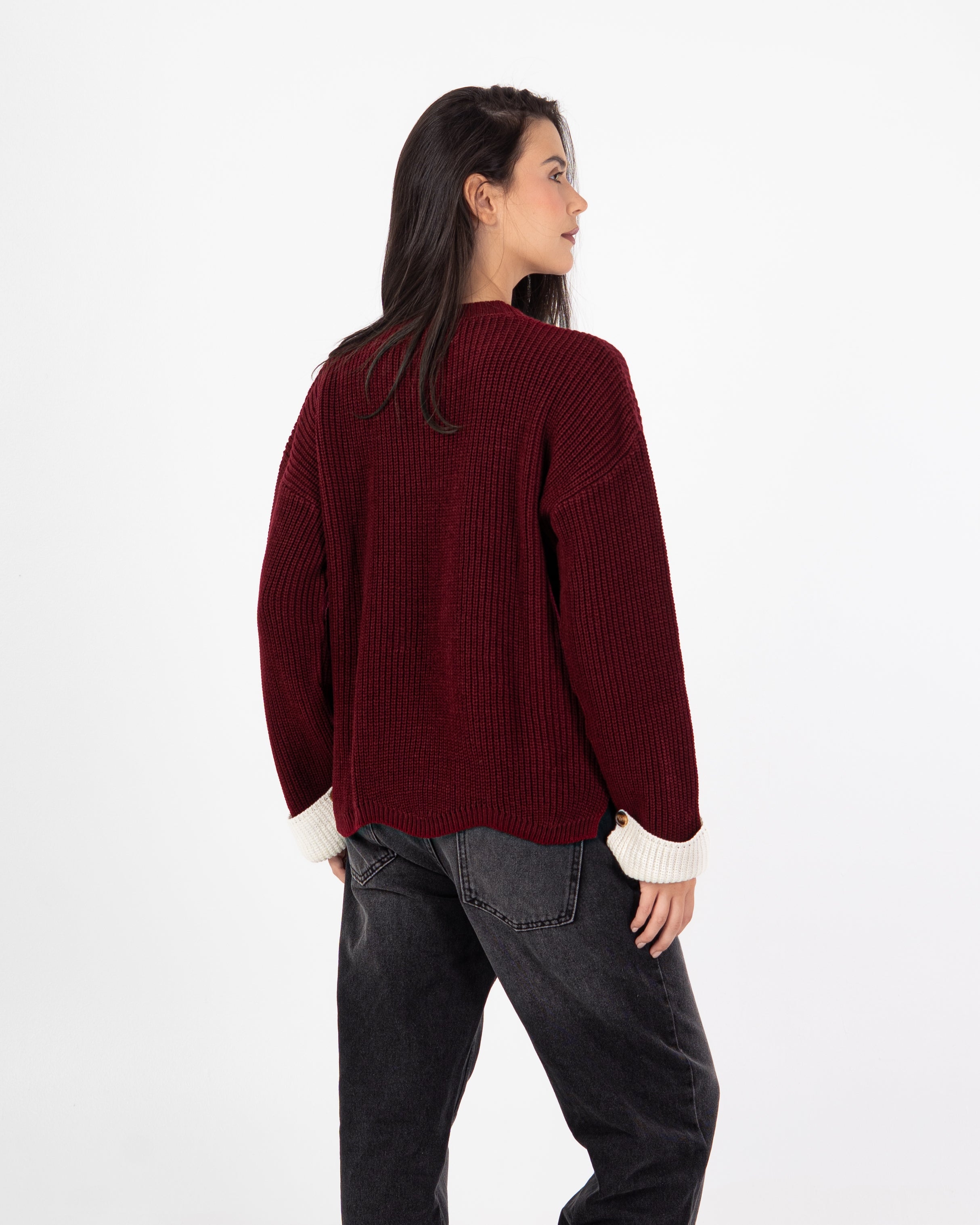 Knitwear Pullover – With Tie (Folded Sleeves)