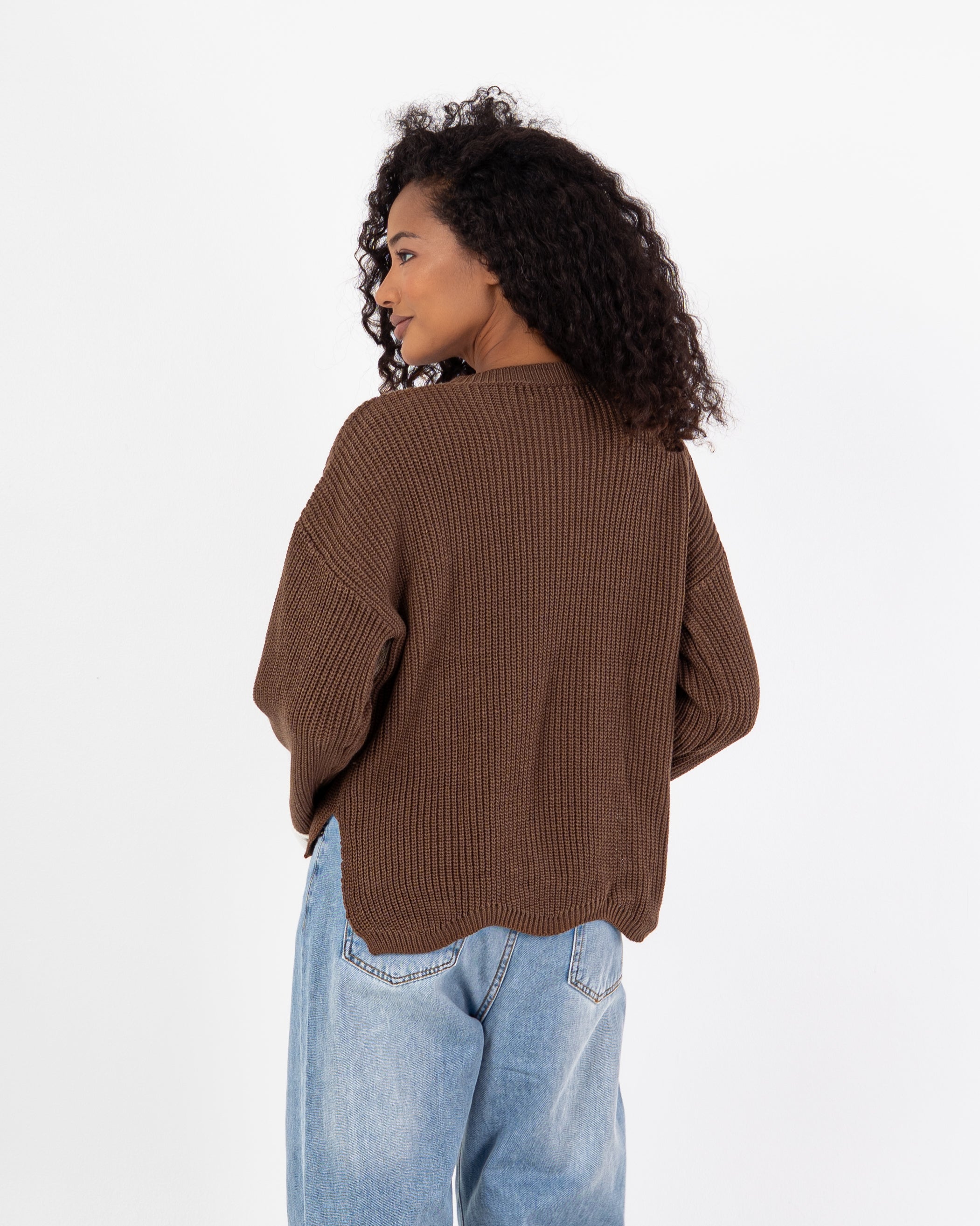 Knitwear Pullover – With Tie (Folded Sleeves)