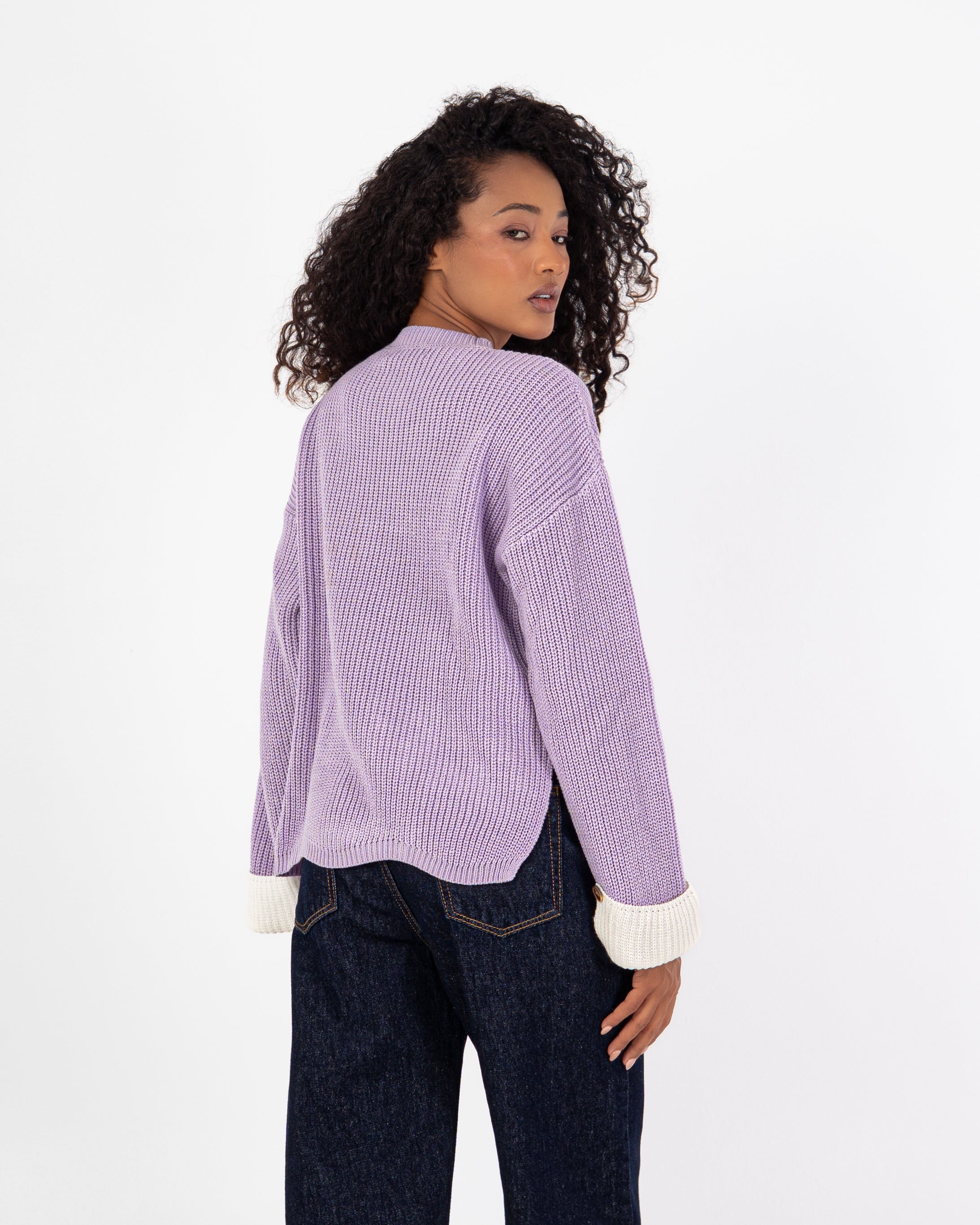 Knitwear Pullover – With Tie (Folded Sleeves)