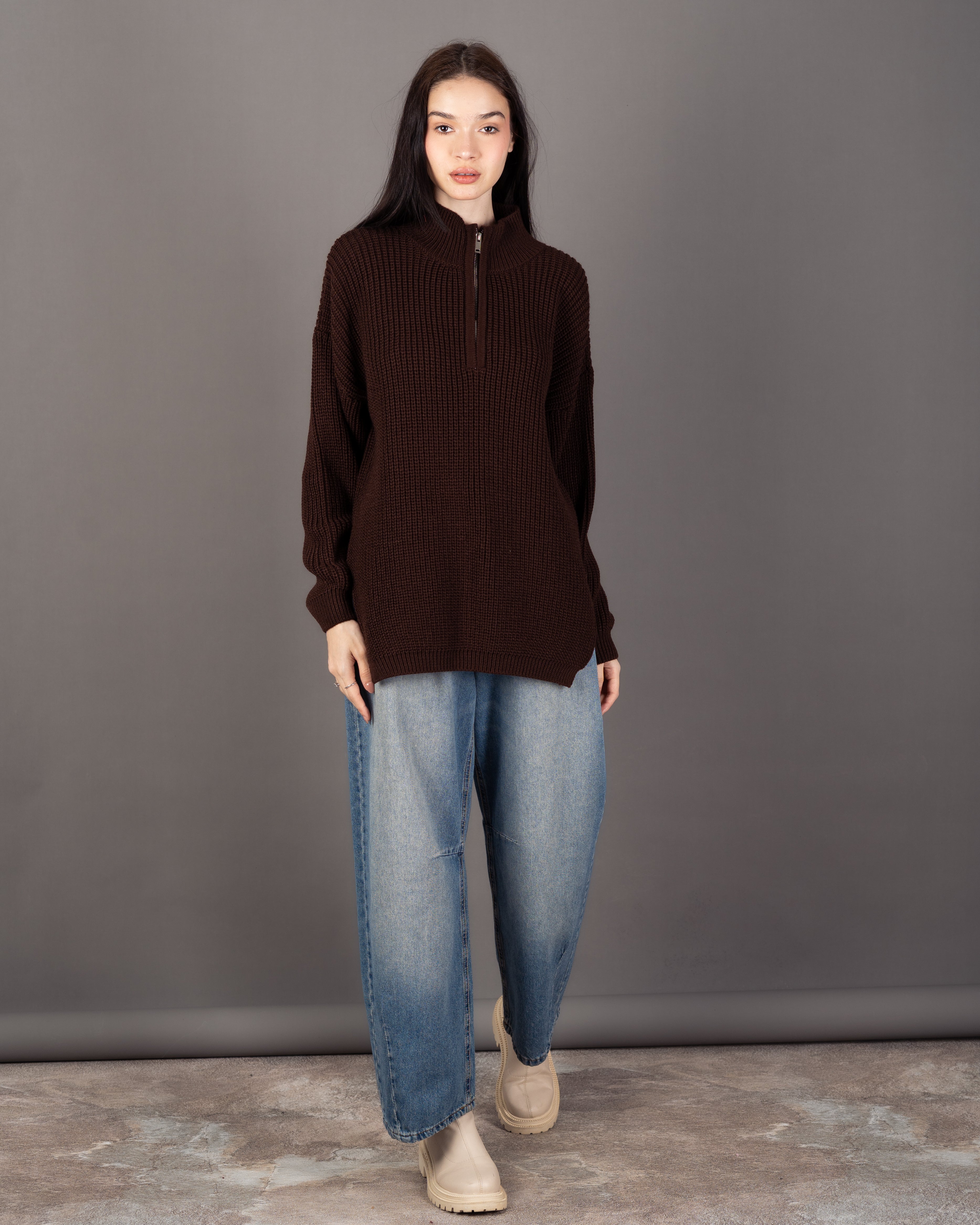 Long Knitwear Pullover - With Long Sleeves (Multiple Colors)