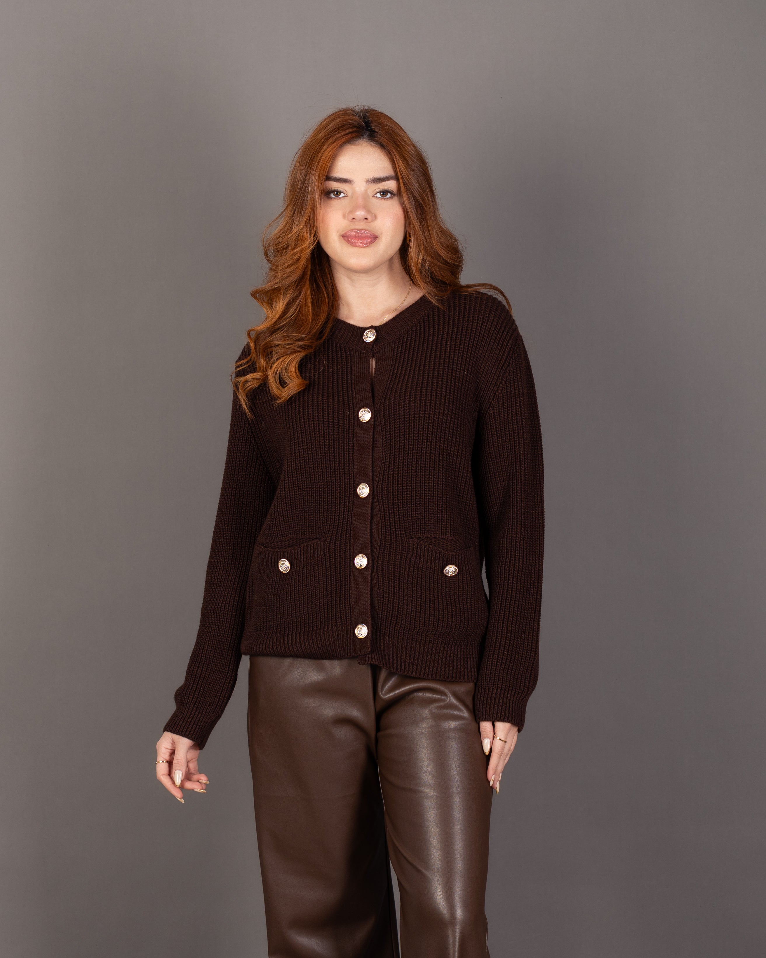 Knitwear Cardigan - With Gold Buttons