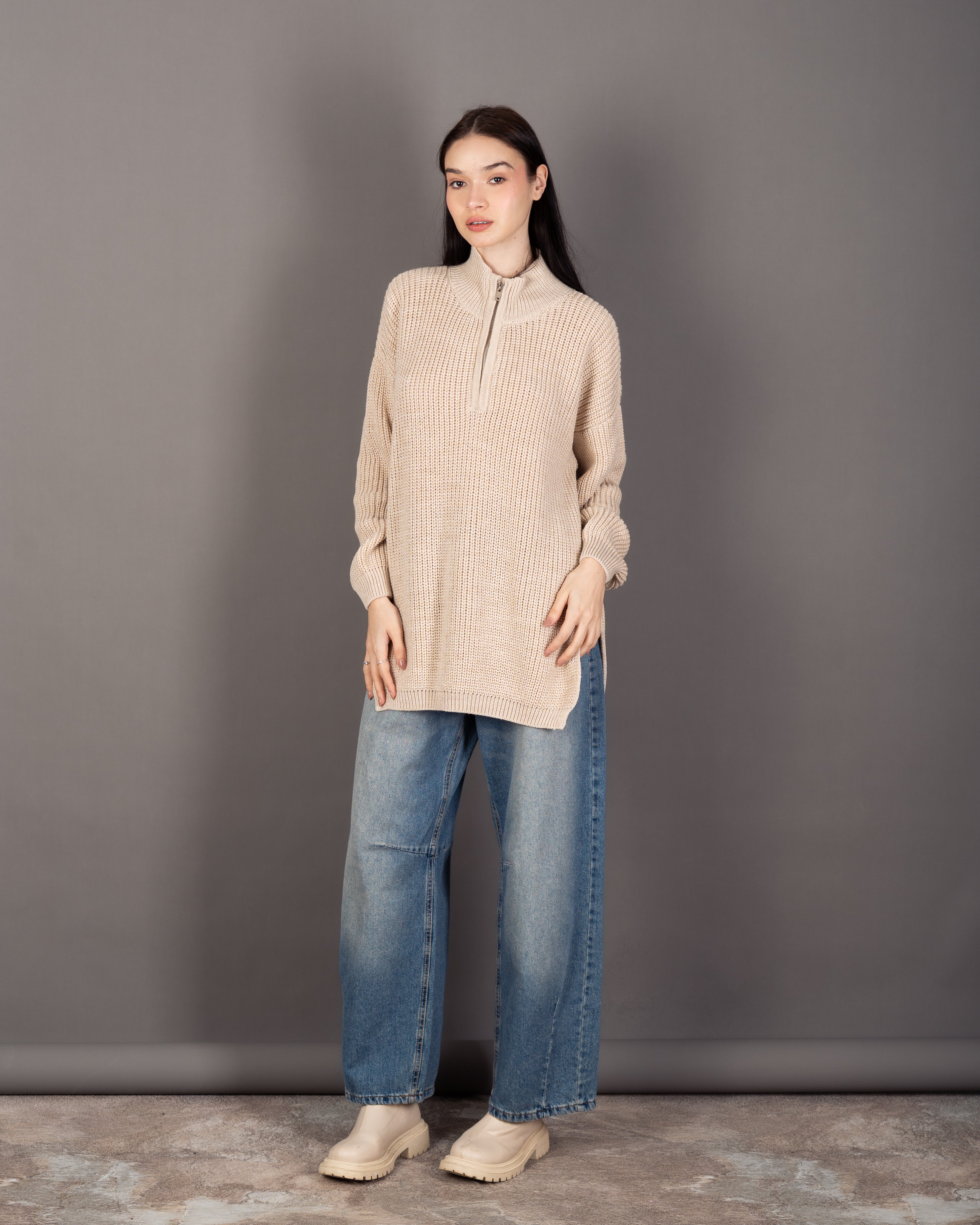 Long Knitwear Pullover - With Long Sleeves (Multiple Colors)