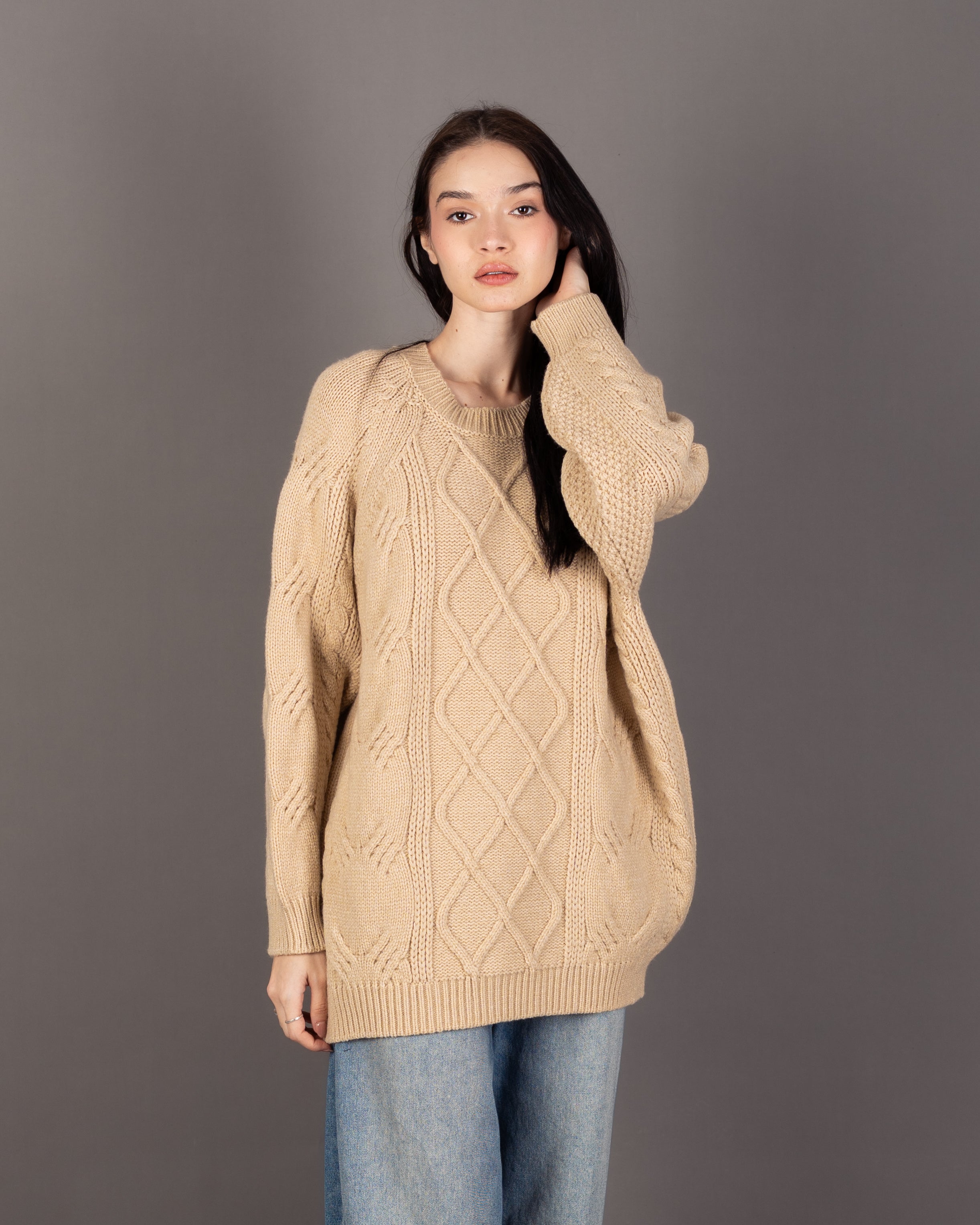 Long Knitwear Pullover - With Long Sleeves (Multiple Colors)