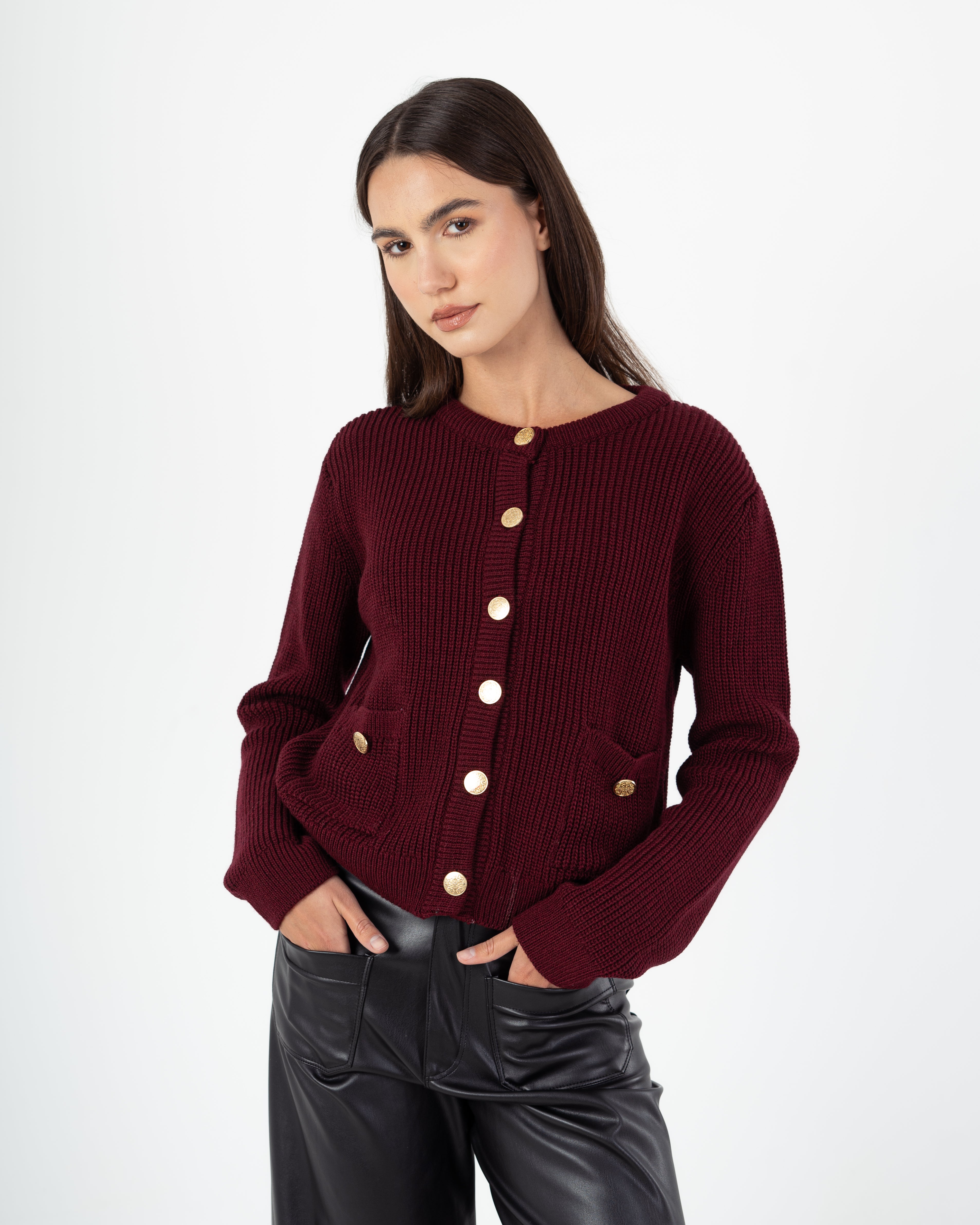 Knitwear Cardigan - With Buttoned Pocket