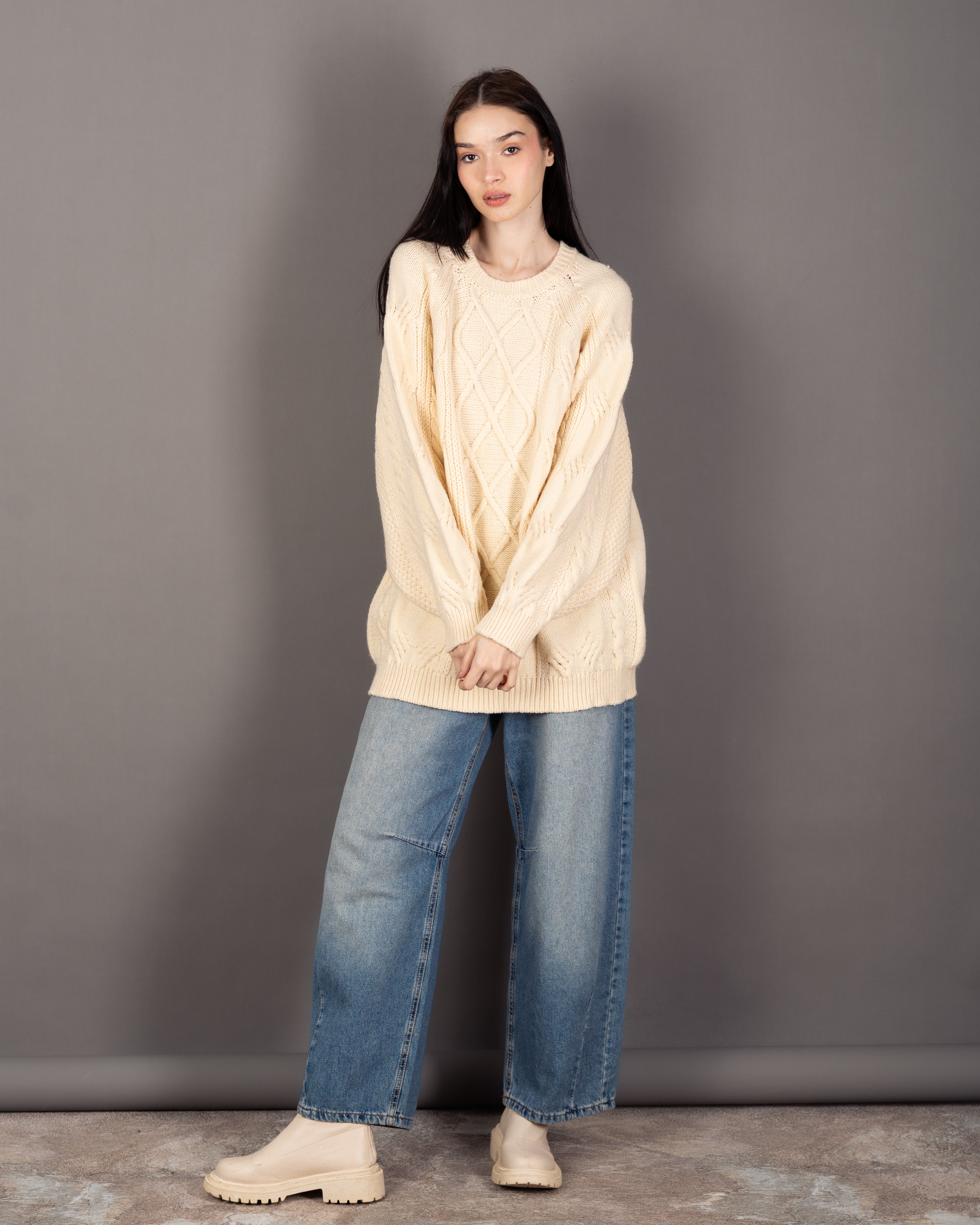 Long Knitwear Pullover - With Long Sleeves (Multiple Colors)