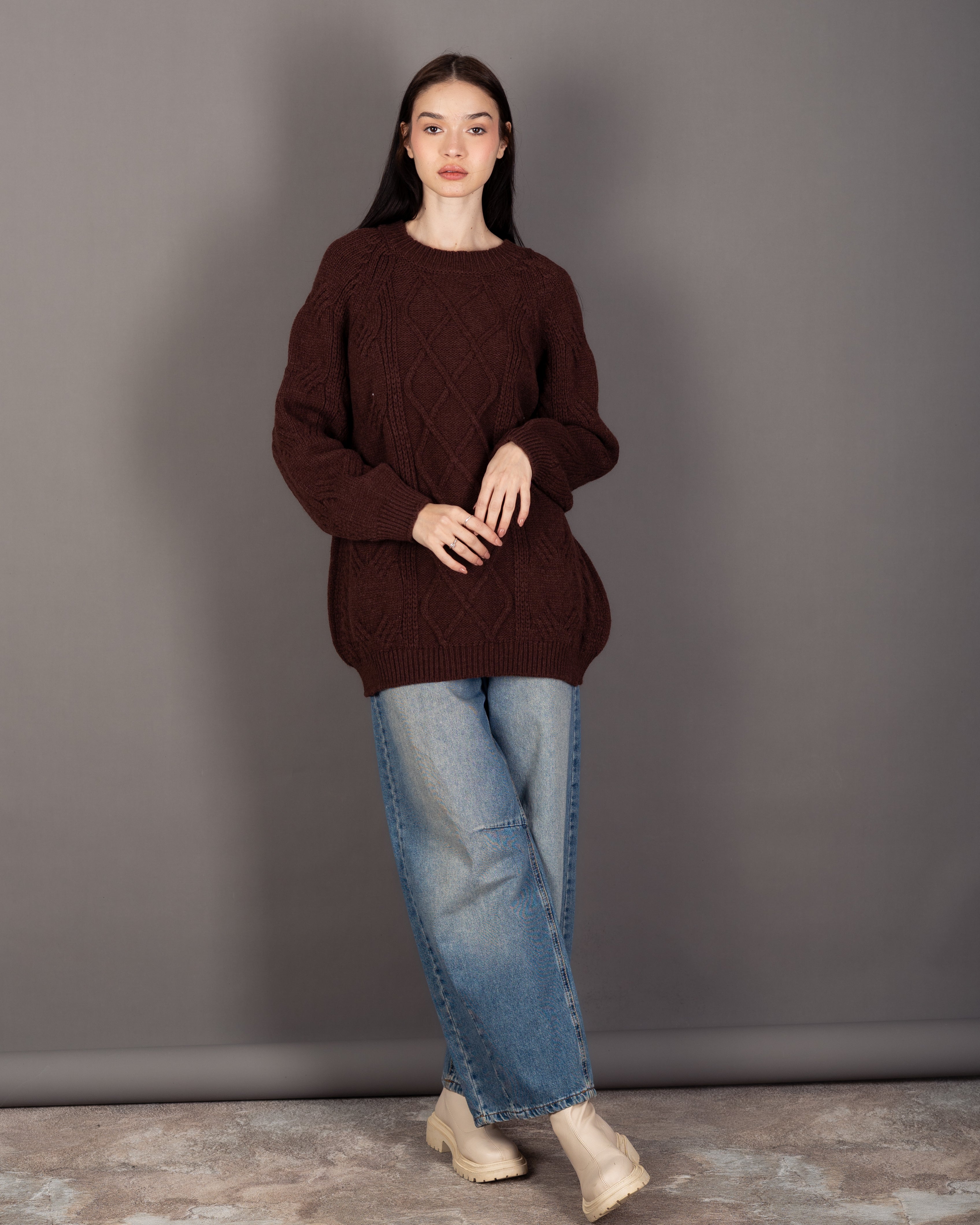 Long Knitwear Pullover - With Long Sleeves (Multiple Colors)