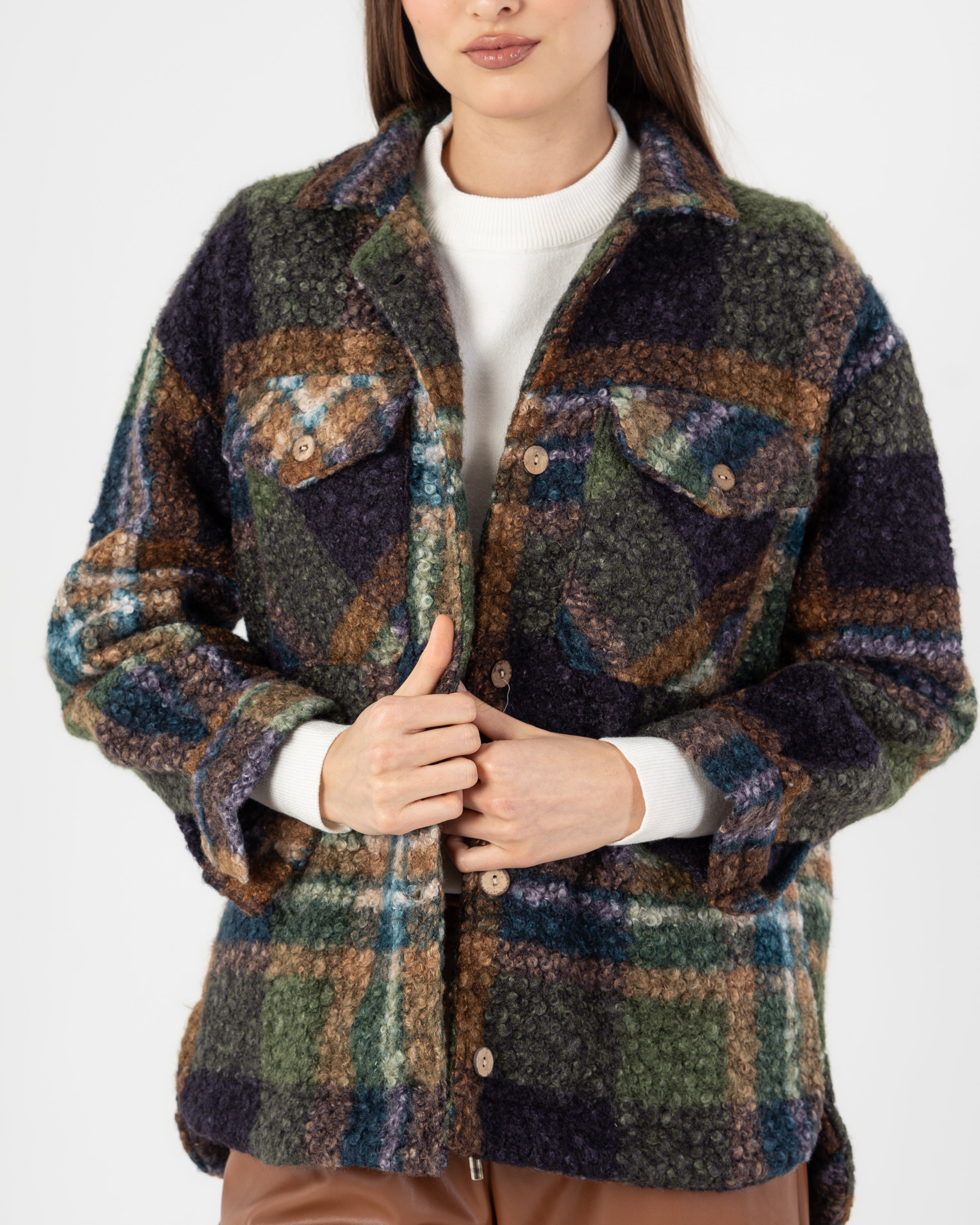 Wool Jacket - Checked Pattern