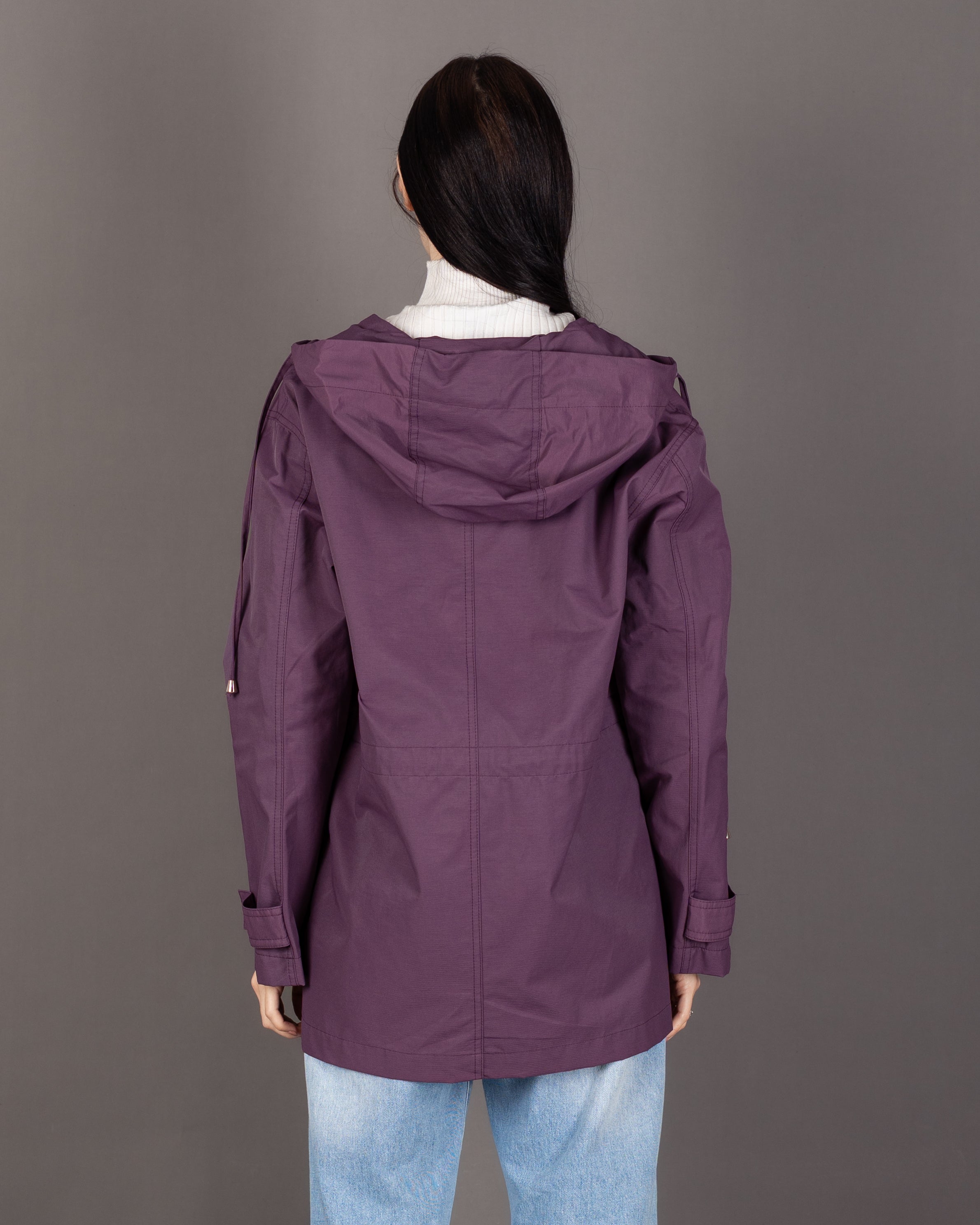 Long Gabardine Jacket - With Square Pockets