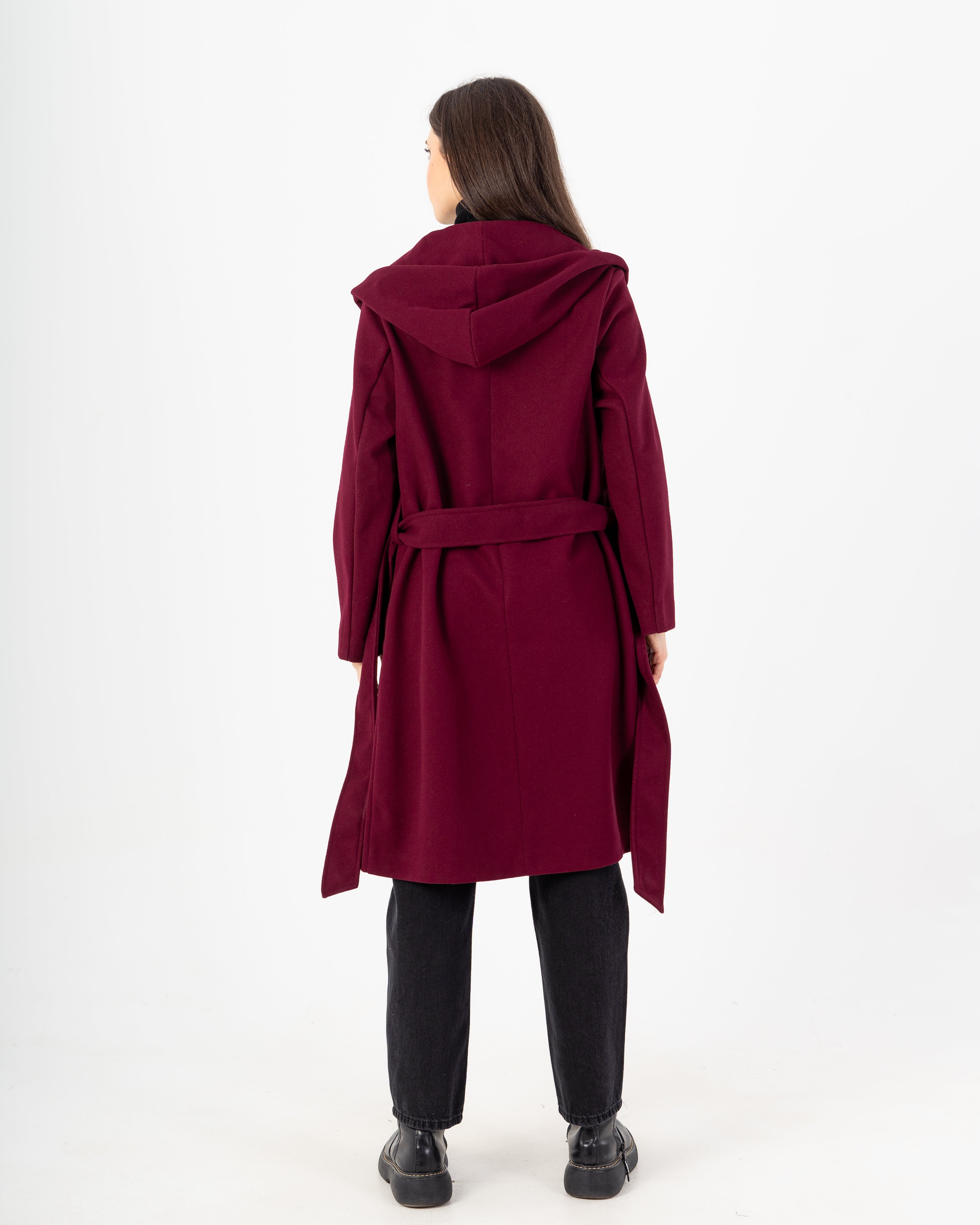 Minimalist Coat - With Belt (Hooded)