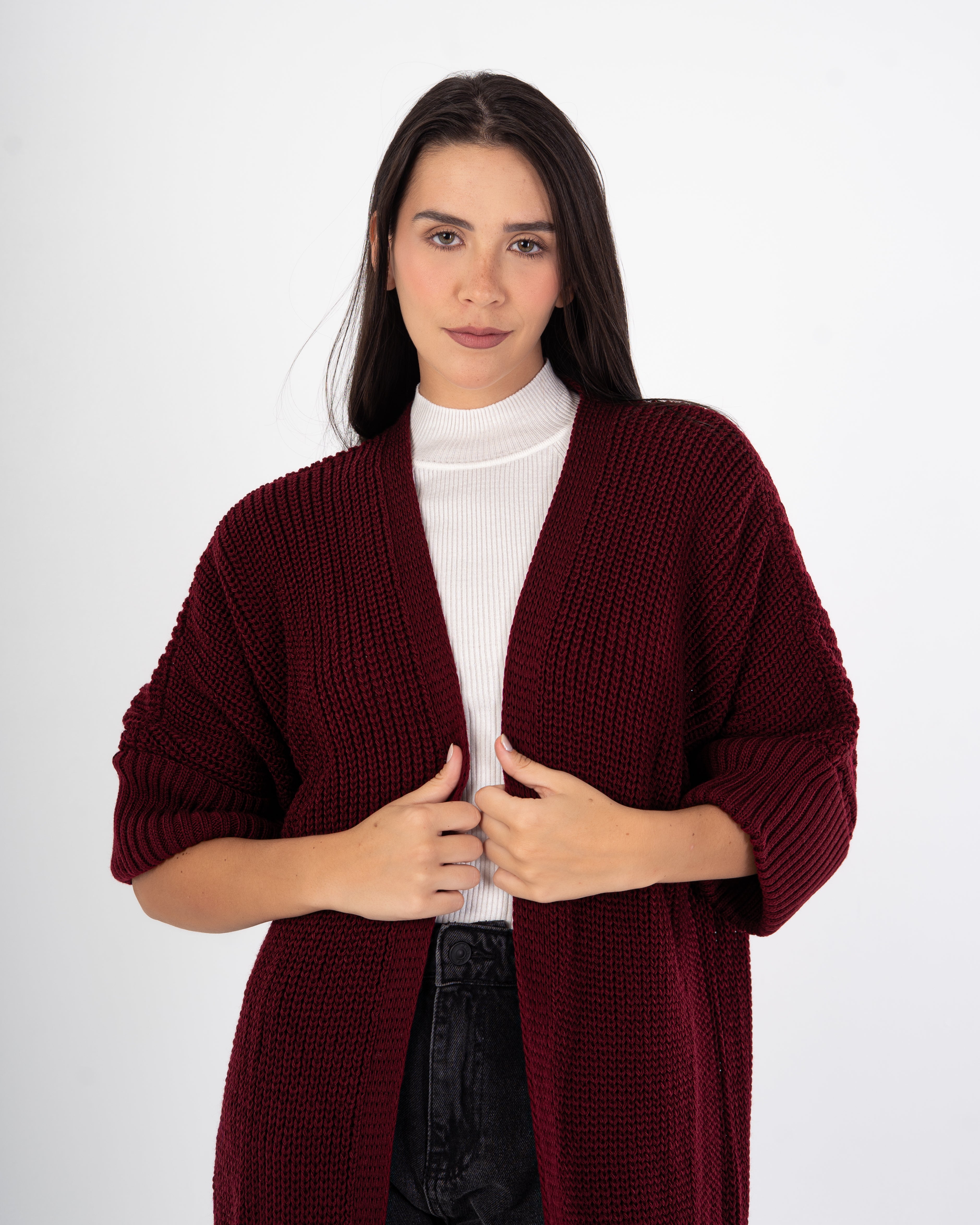 Knitwear Cardigan – (Folded Sleeves - Plain)