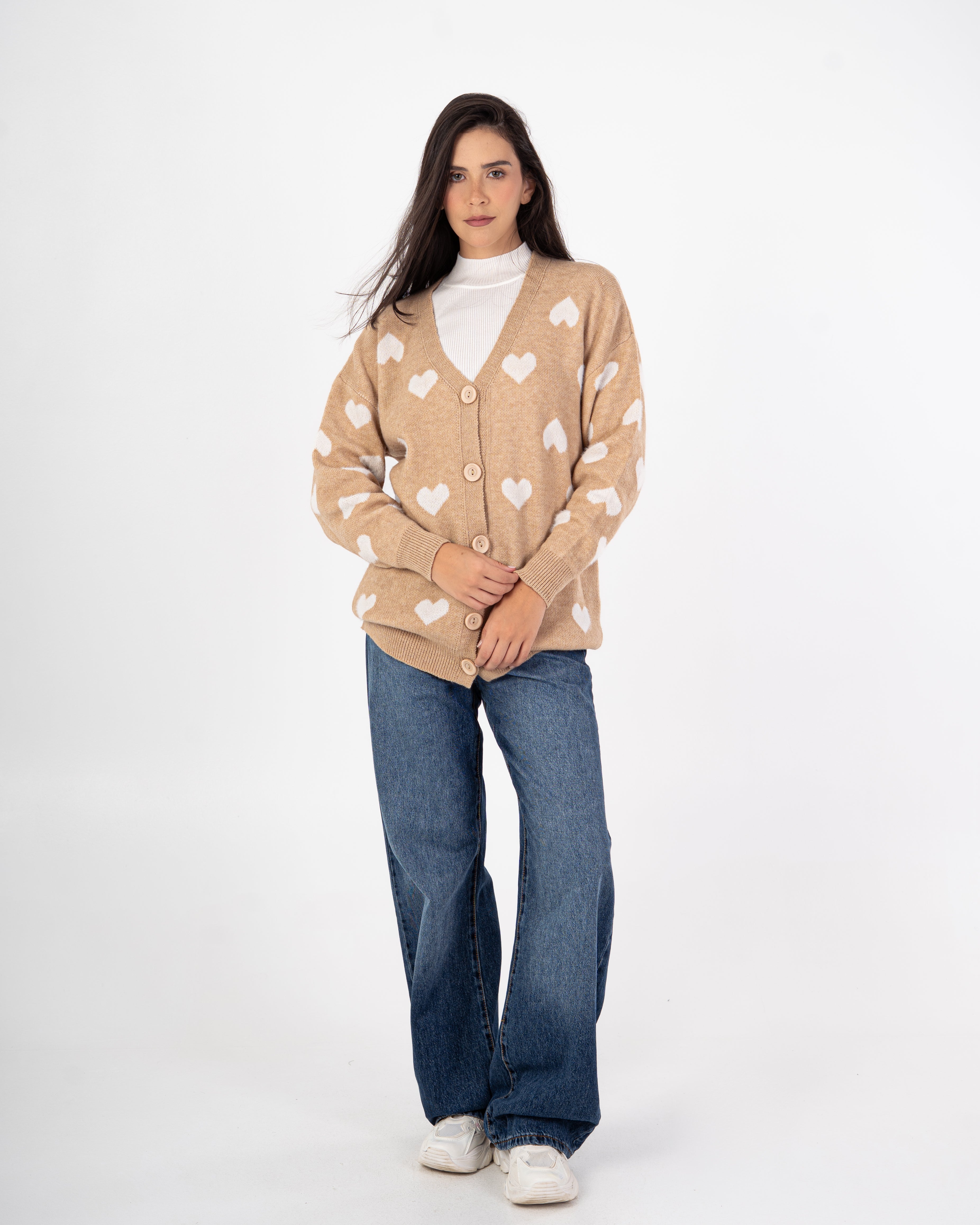 Knitwear Cardigan – Heart Pattern