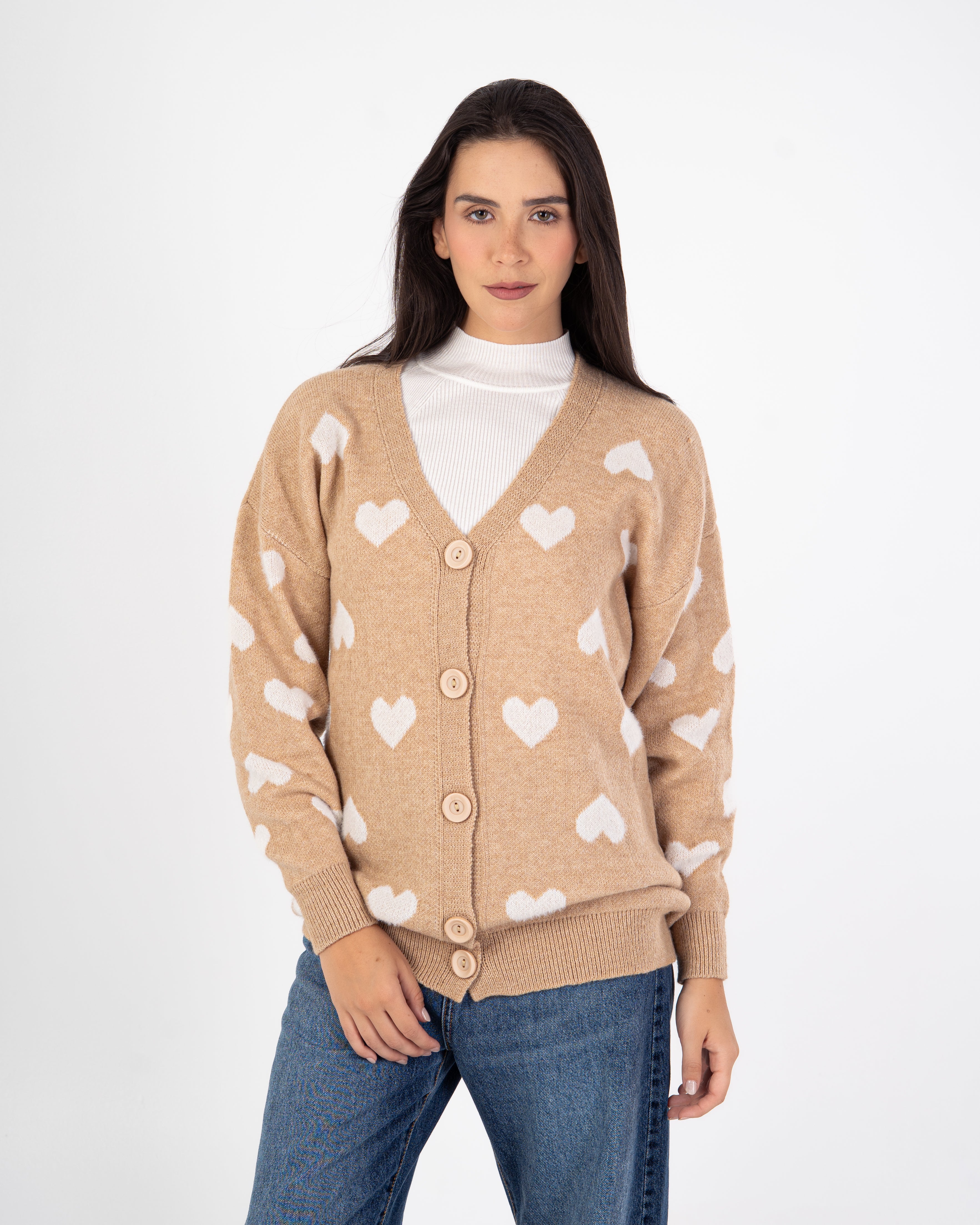 Knitwear Cardigan – Heart Pattern