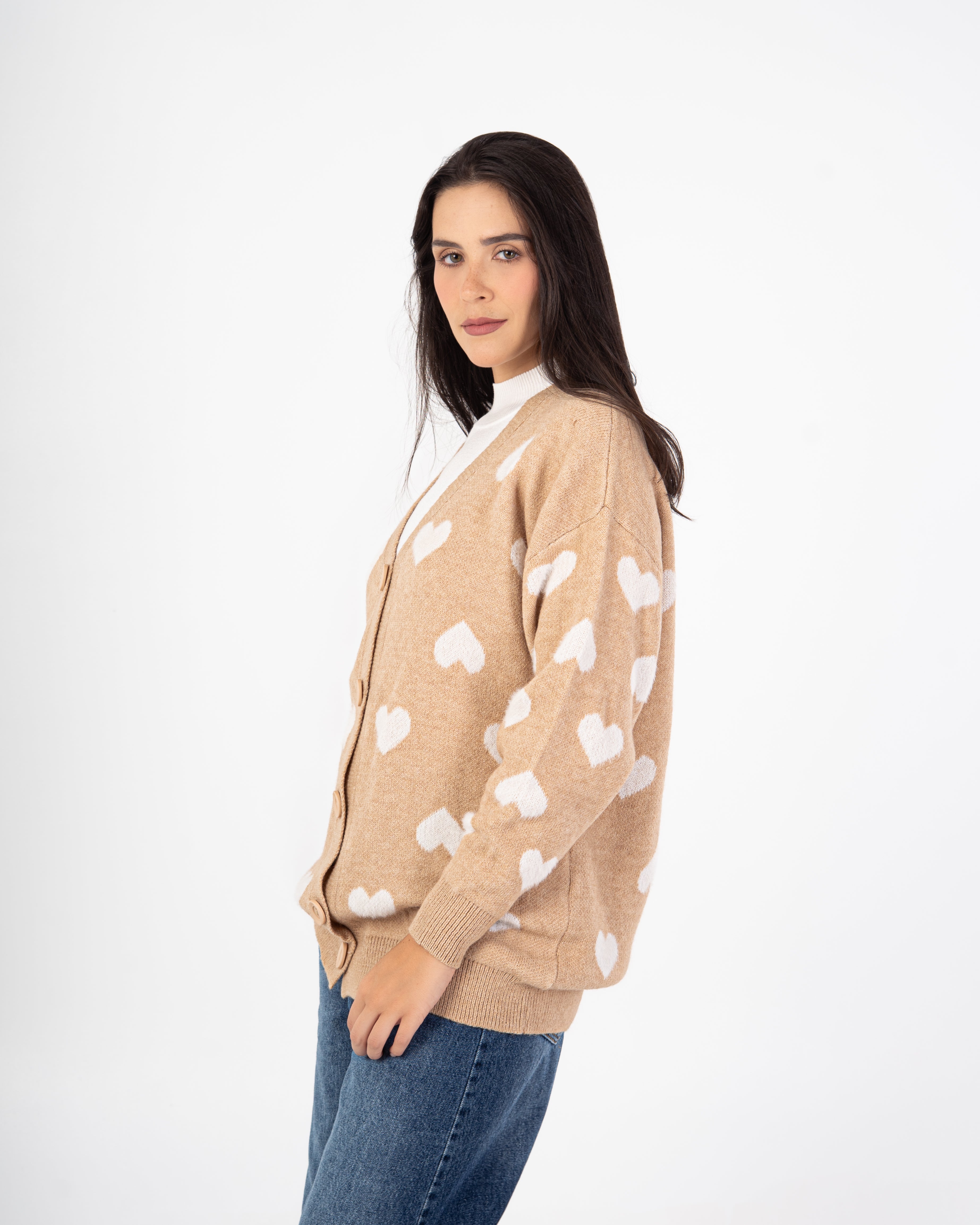 Knitwear Cardigan – Heart Pattern